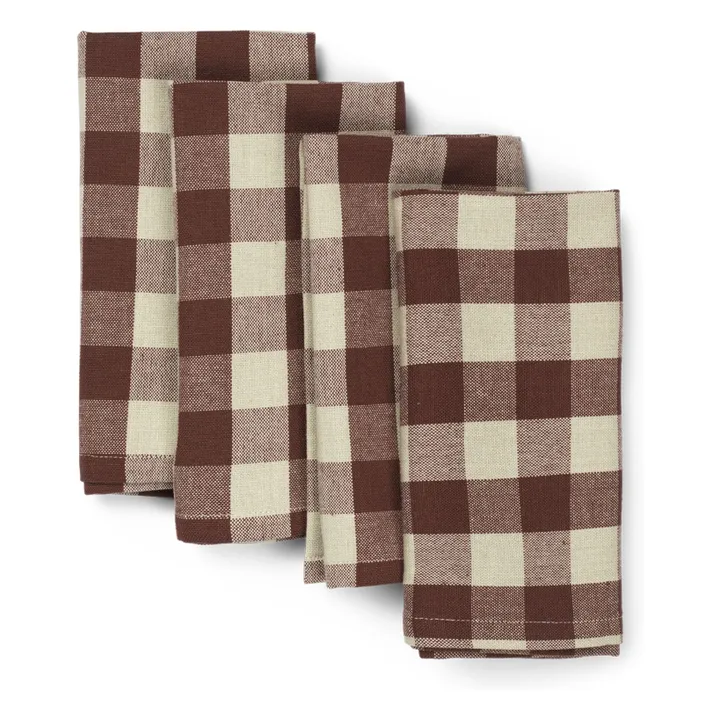 Serviettes Bothy - Set de 4 | Marron- Image produit n°0
