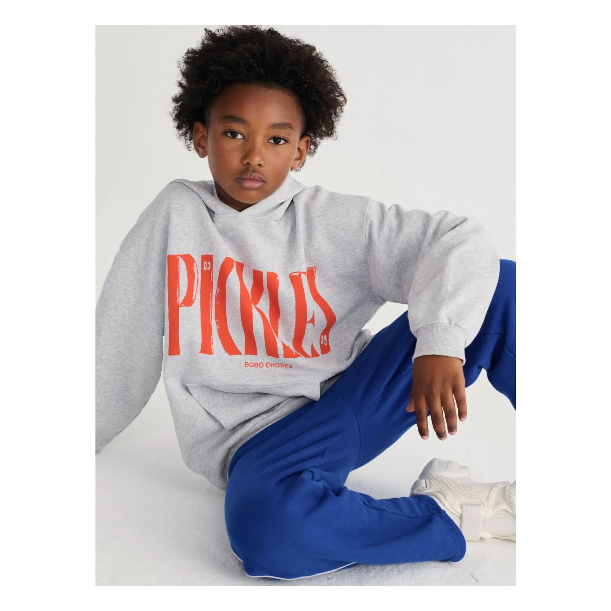 Sweat à Capuche Pickles Coton Bio | Gris chiné- Image produit n°4
