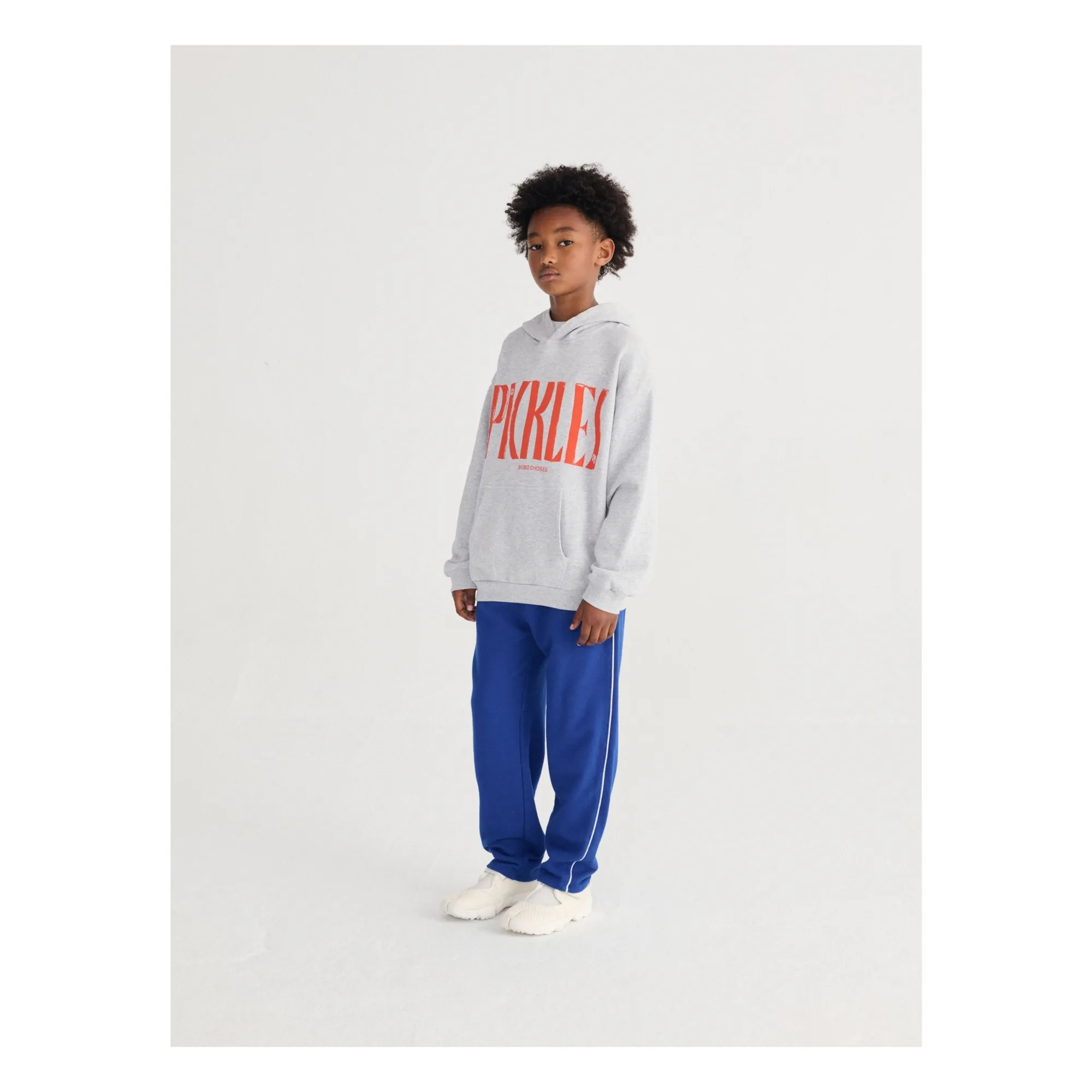 Sweat à Capuche Pickles Coton Bio | Gris chiné- Image produit n°2