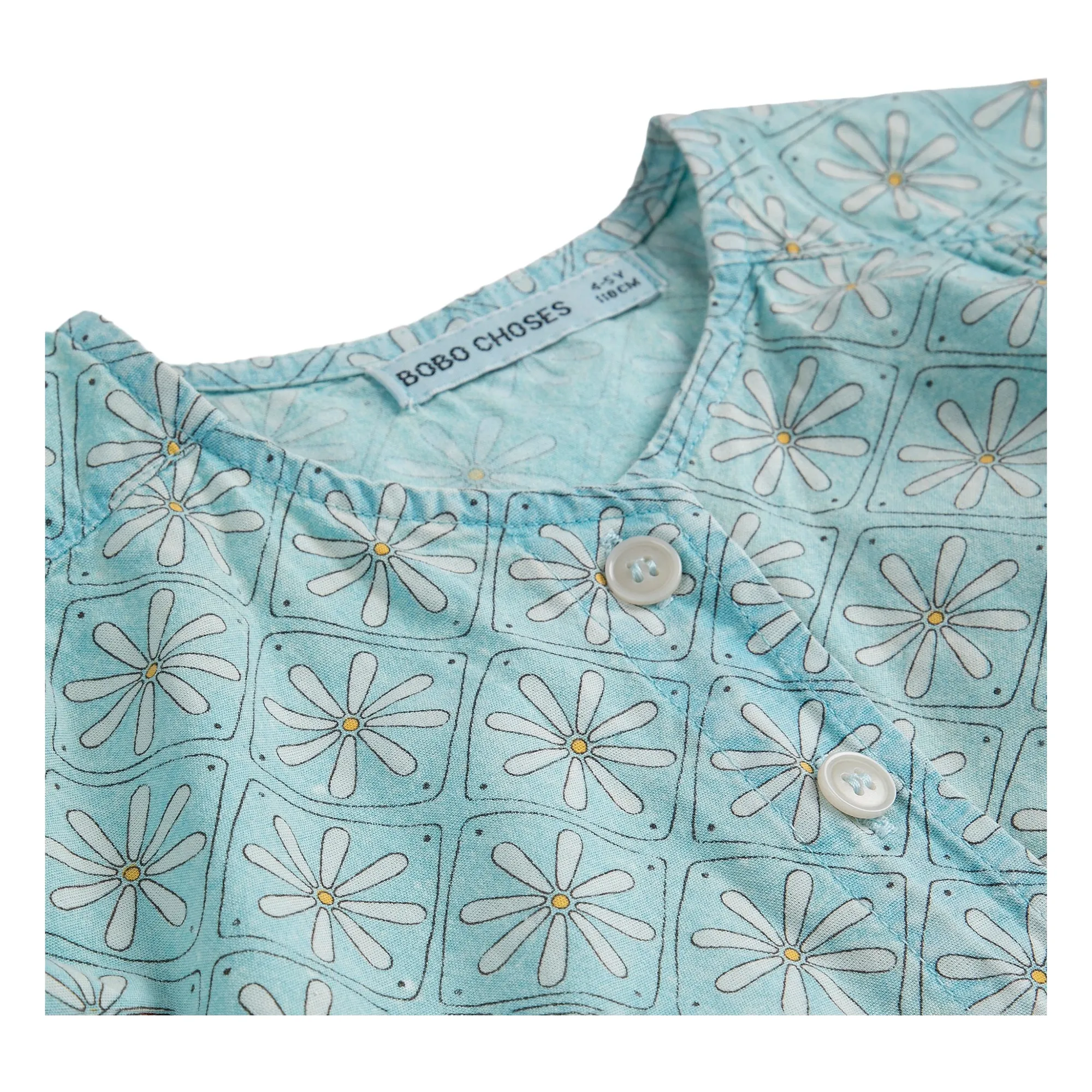 Top Marguerites Coton Bio | Bleu Clair- Image produit n°3