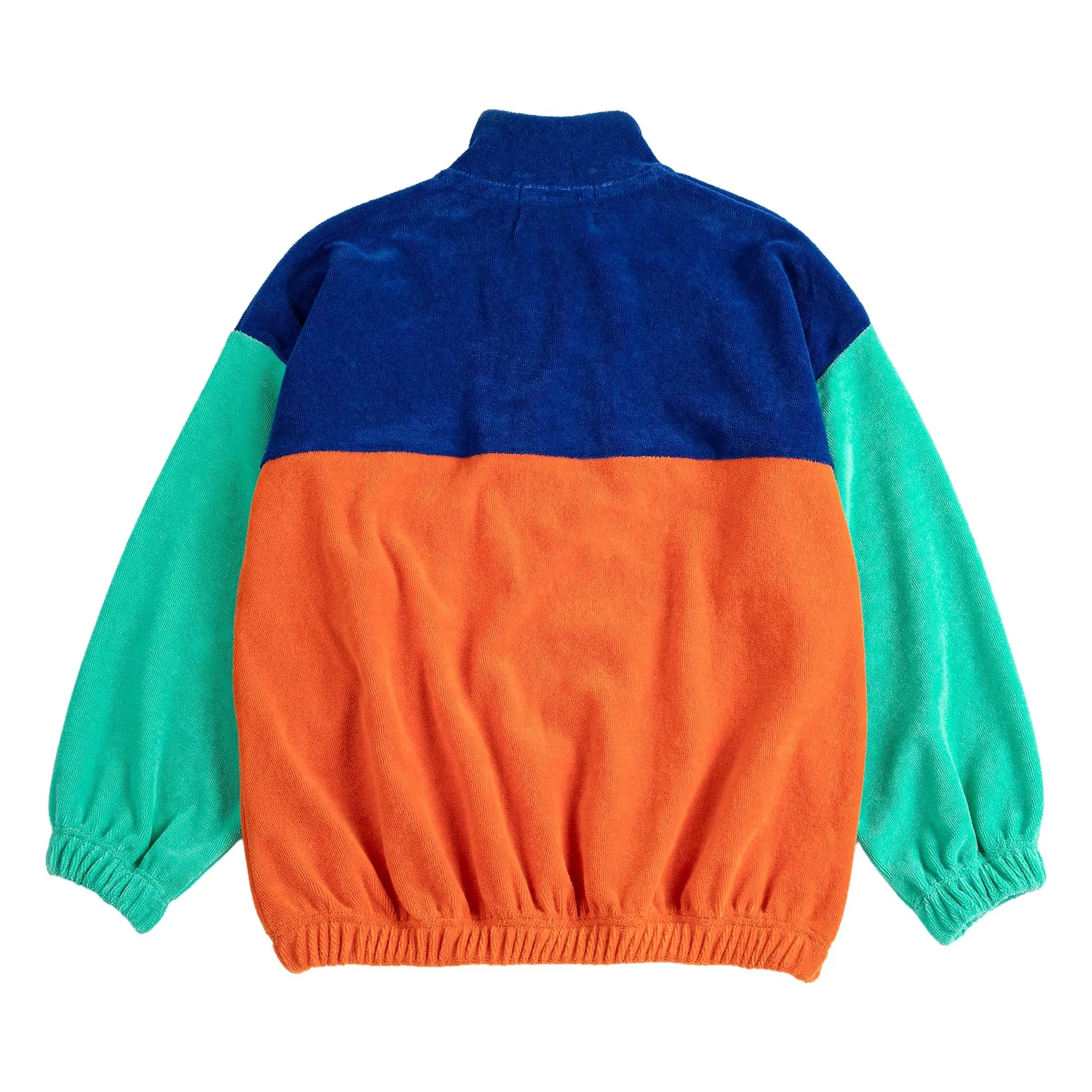 Sweat Colorblock Eponge Coton Bio | Orange- Image produit n°5