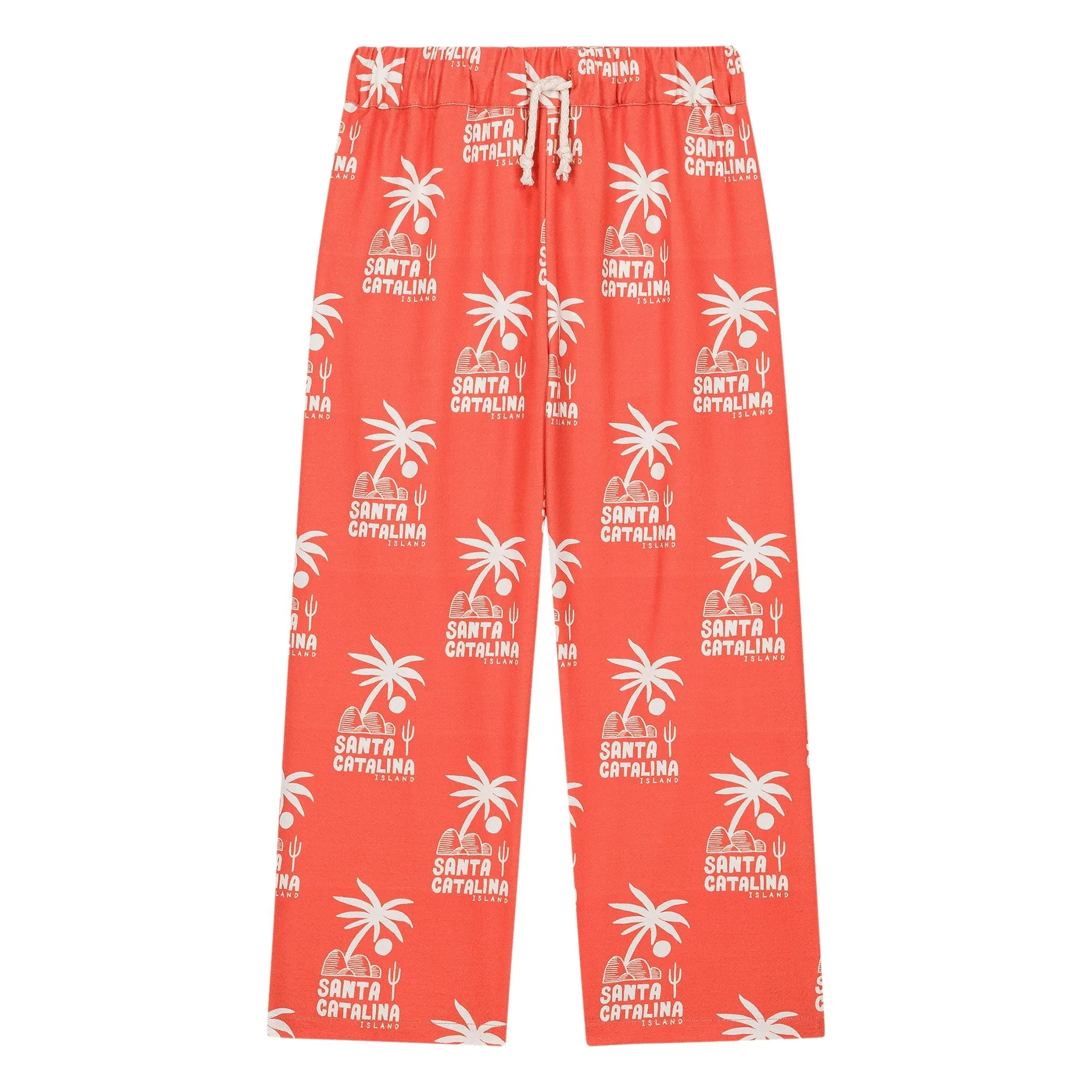 Pantalon Large Elia Palmiers | Orange- Image produit n°0