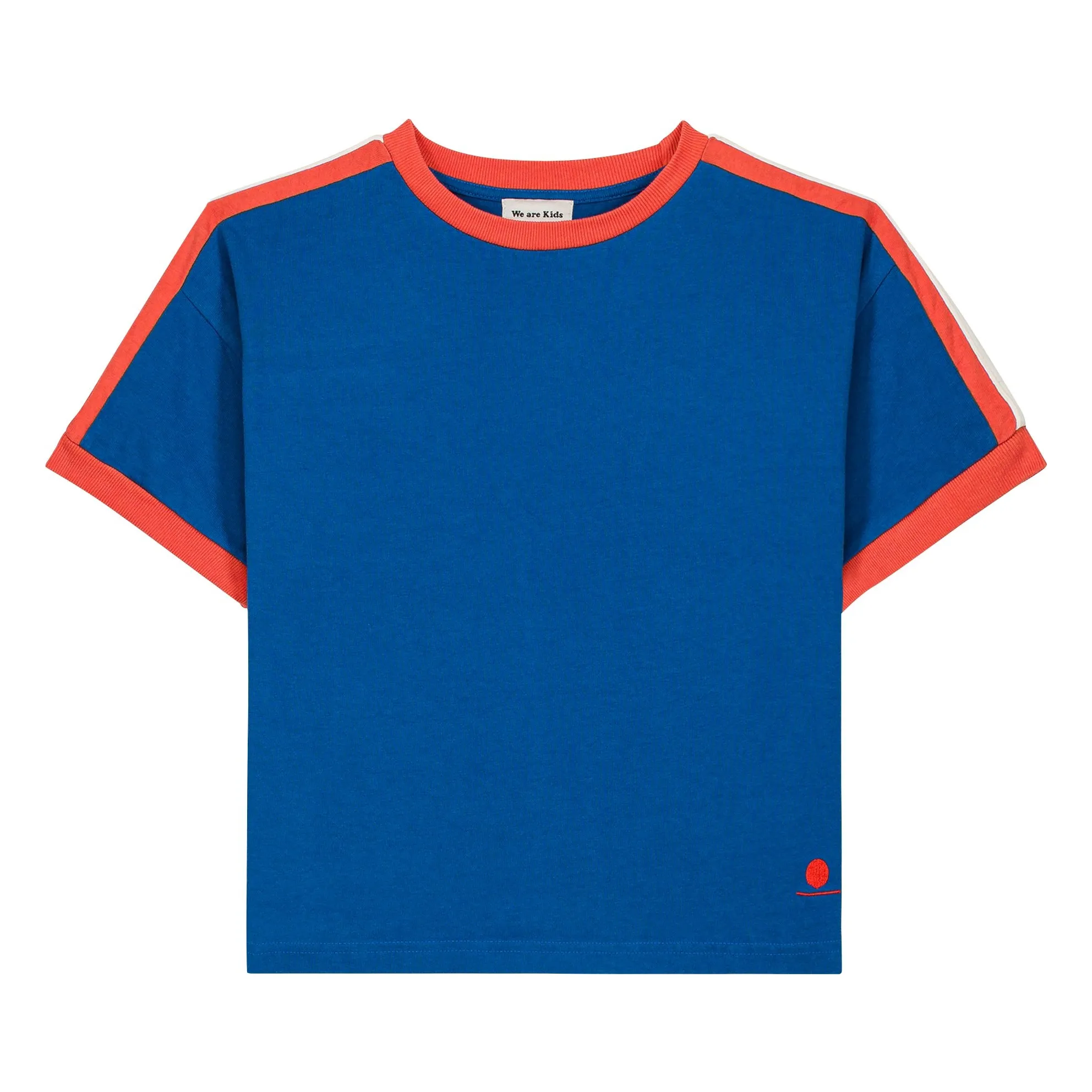 T-shirt Taylor Contrasté Coton Bio | Bleu- Image produit n°0