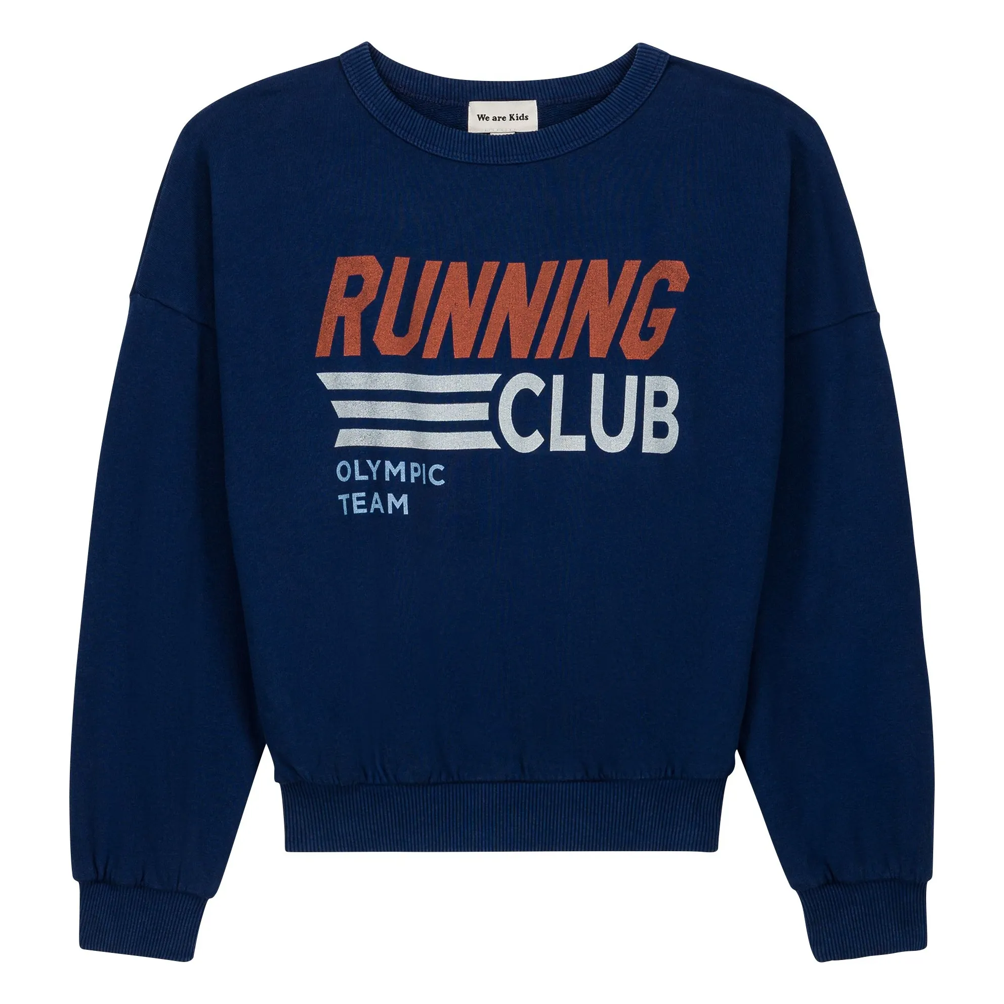 Sweat Tony Running Club Coton Bio | Bleu foncé- Image produit n°0