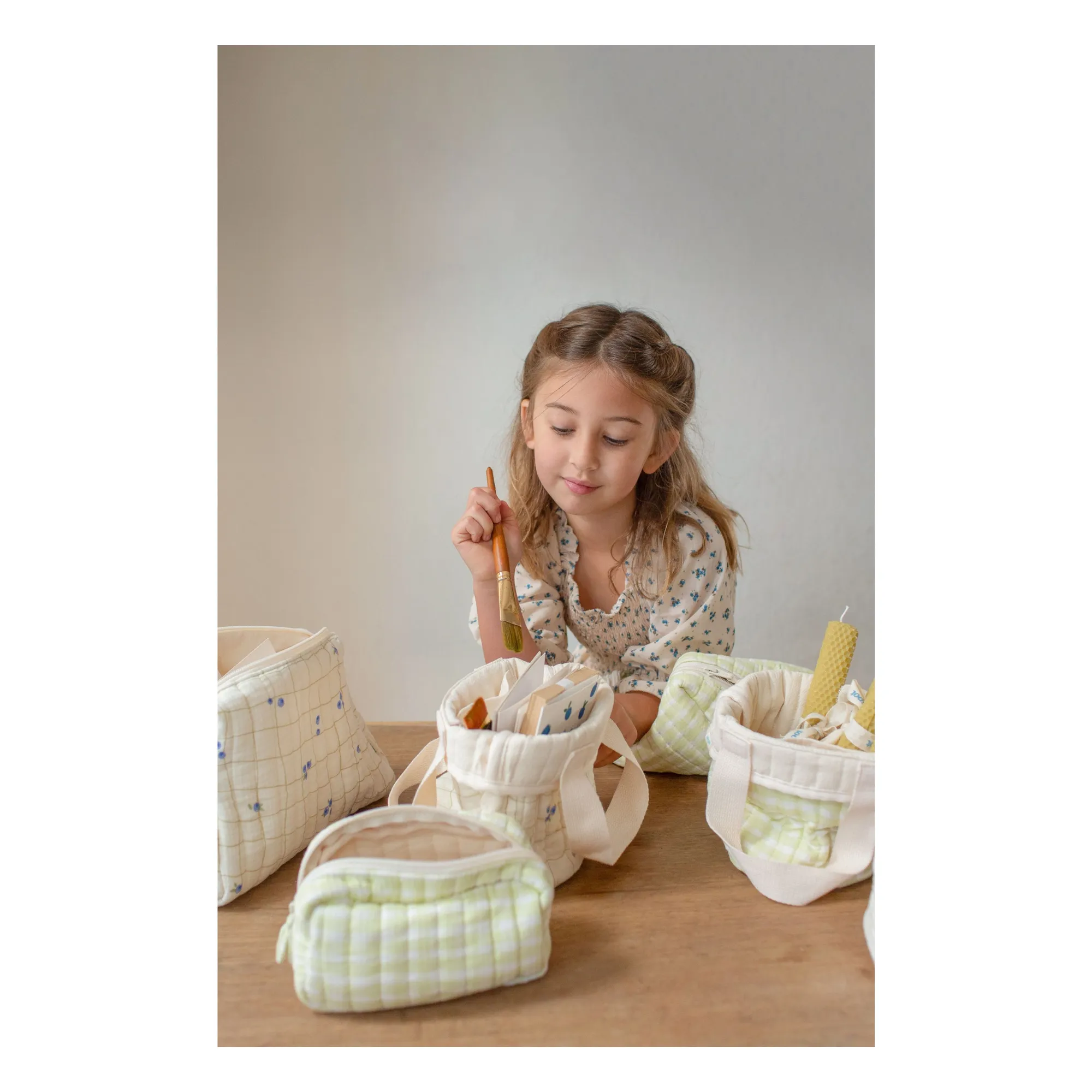 Panier de rangement Blueberries en coton bio- Image produit n°3