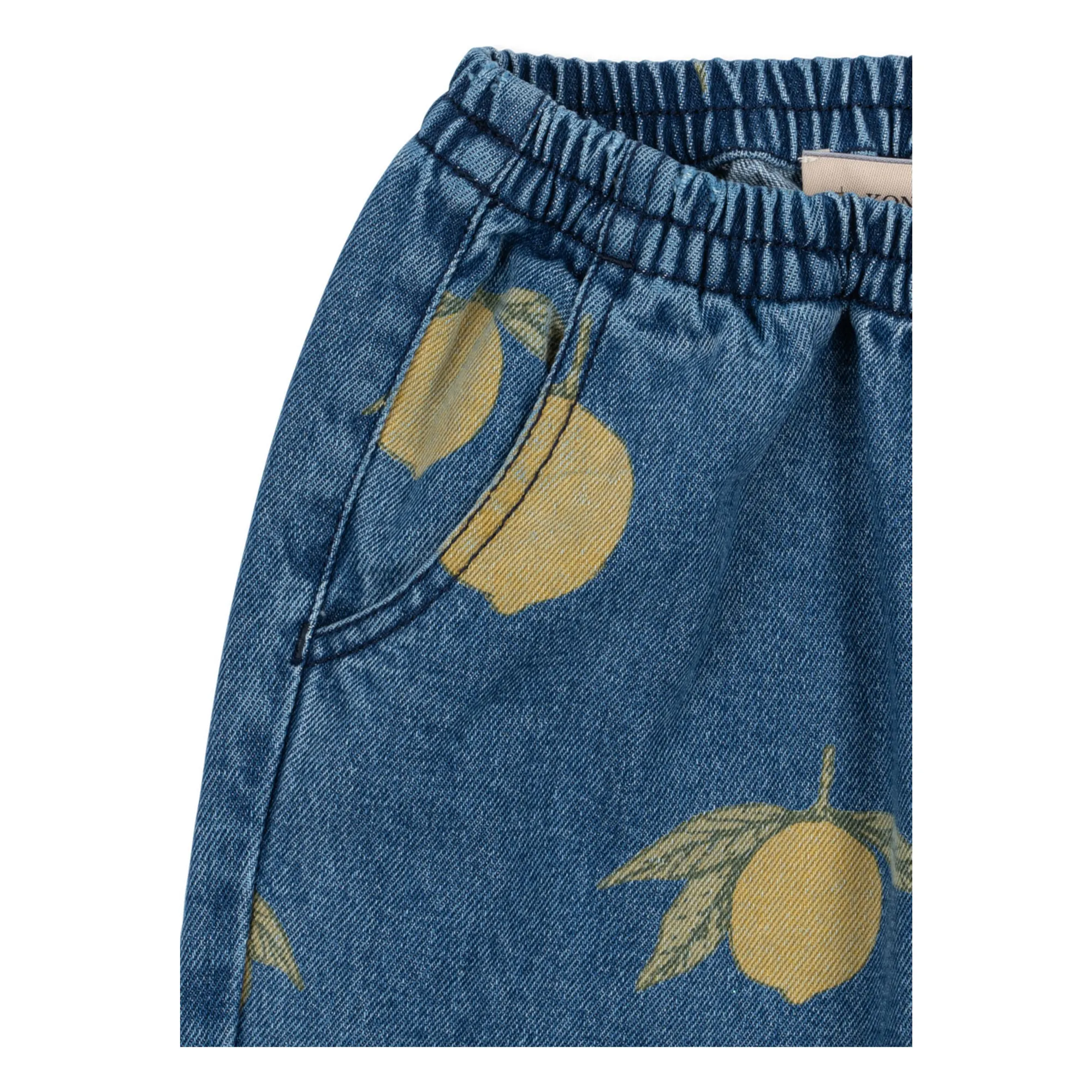 Jean Magot Citrons Coton Bio | Bleu- Image produit n°5