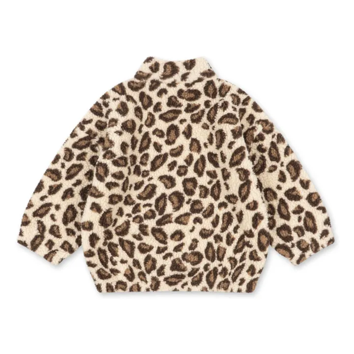Chaqueta de sherpa de leopardo Jody de fibra reciclada | Beige- Imagen del producto n°3