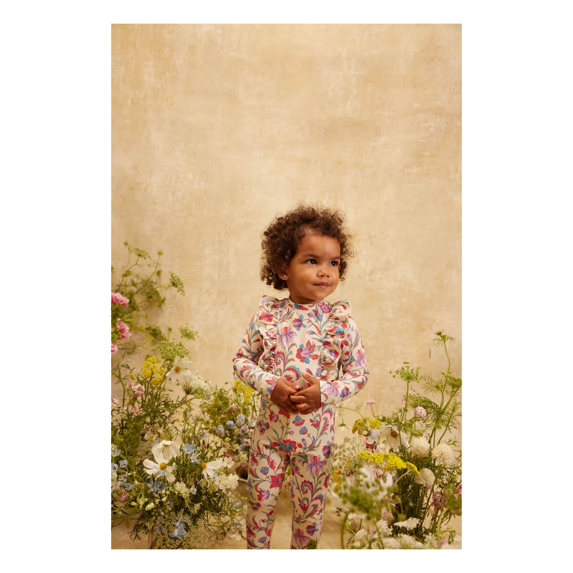 Combinaison de Bain Linette Fleurie Fibres Recyclées | Crème- Image produit n°5