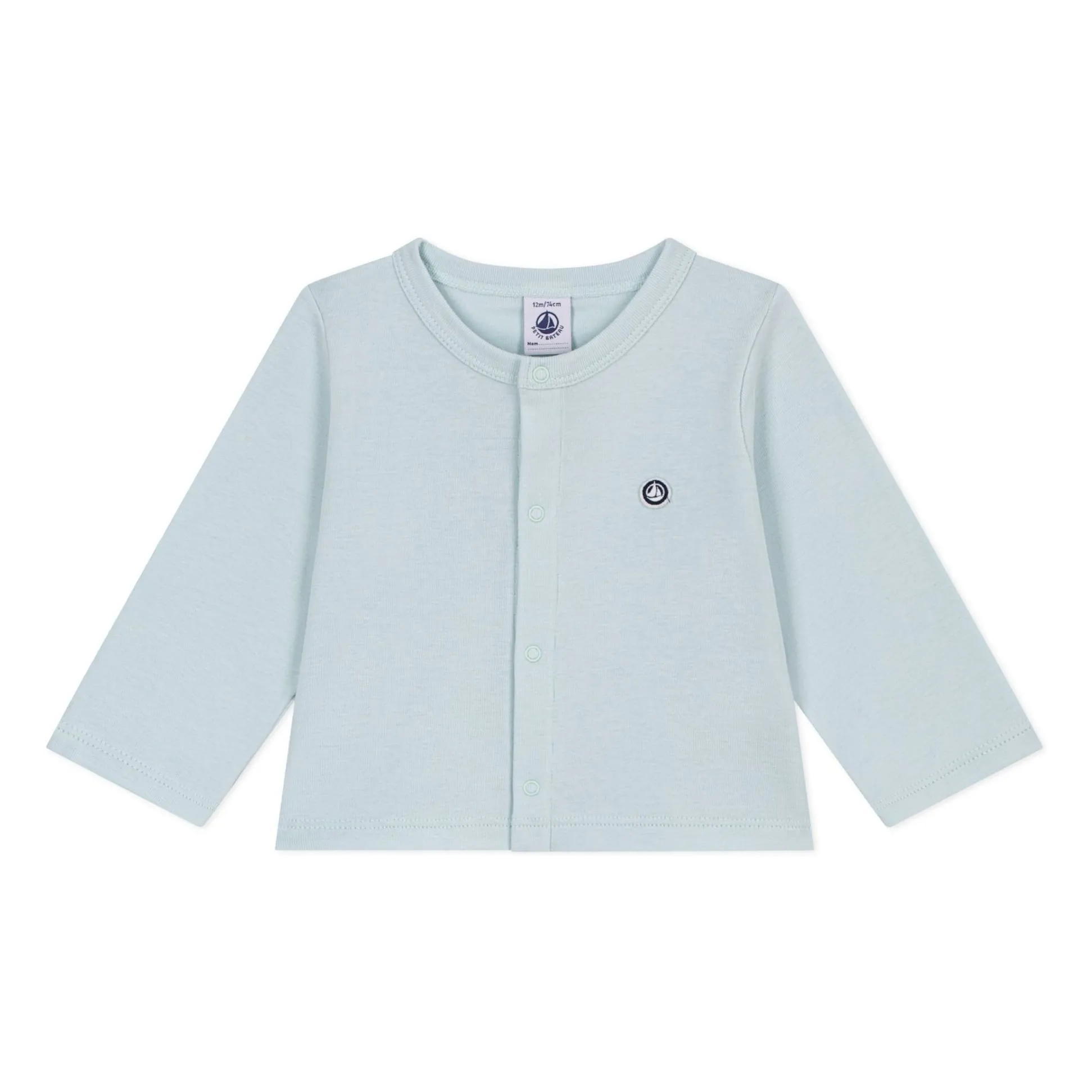 Gilet Uni Coton Bio | Turquoise- Image produit n°0