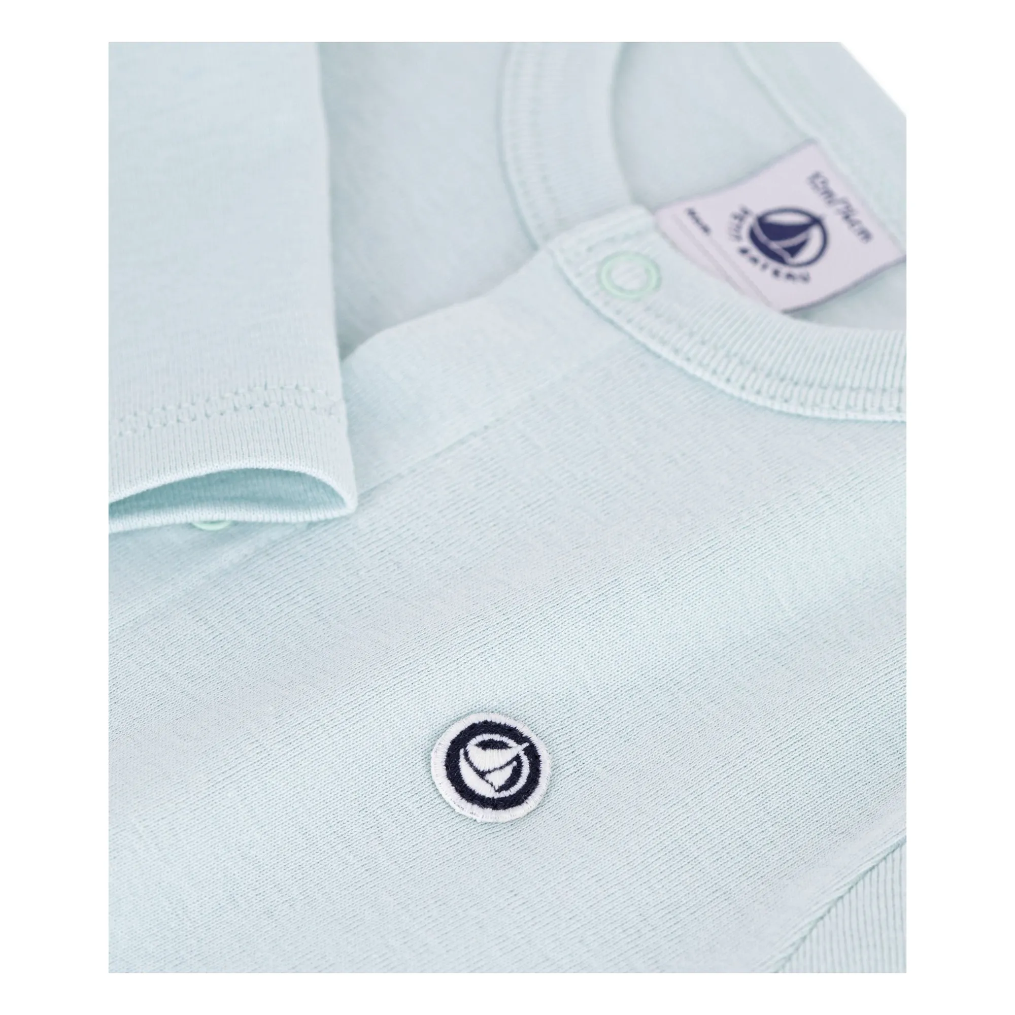 Gilet Uni Coton Bio | Turquoise- Image produit n°1