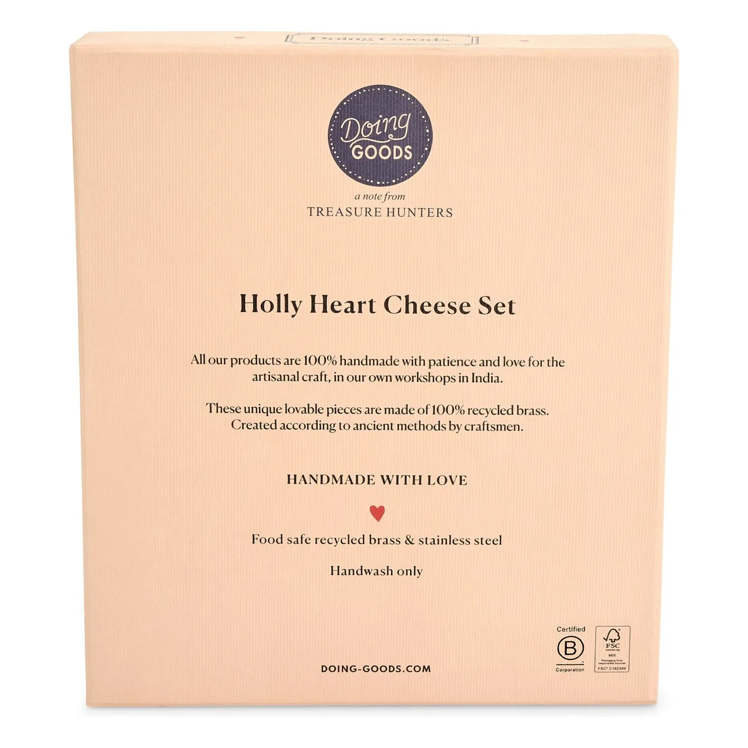 Couverts à fromage en laiton Holly Heart - Set de 3 | Laiton- Image produit n°4