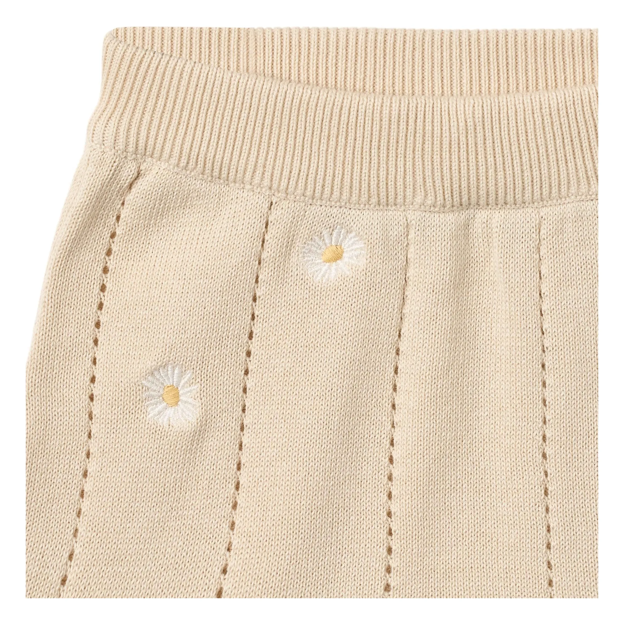 Short Maille Dua Fleurs Coton Bio | Ecru- Image produit n°1