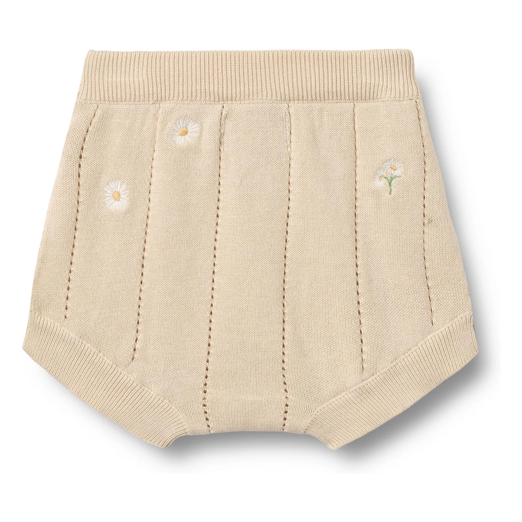 Short Maille Dua Fleurs Coton Bio | Ecru- Image produit n°2