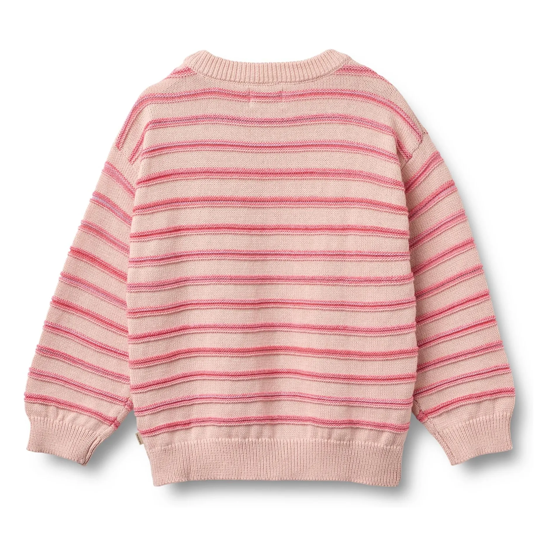 Pull Jacquard Harlow Rayé Coton Bio | Rose pâle- Image produit n°2
