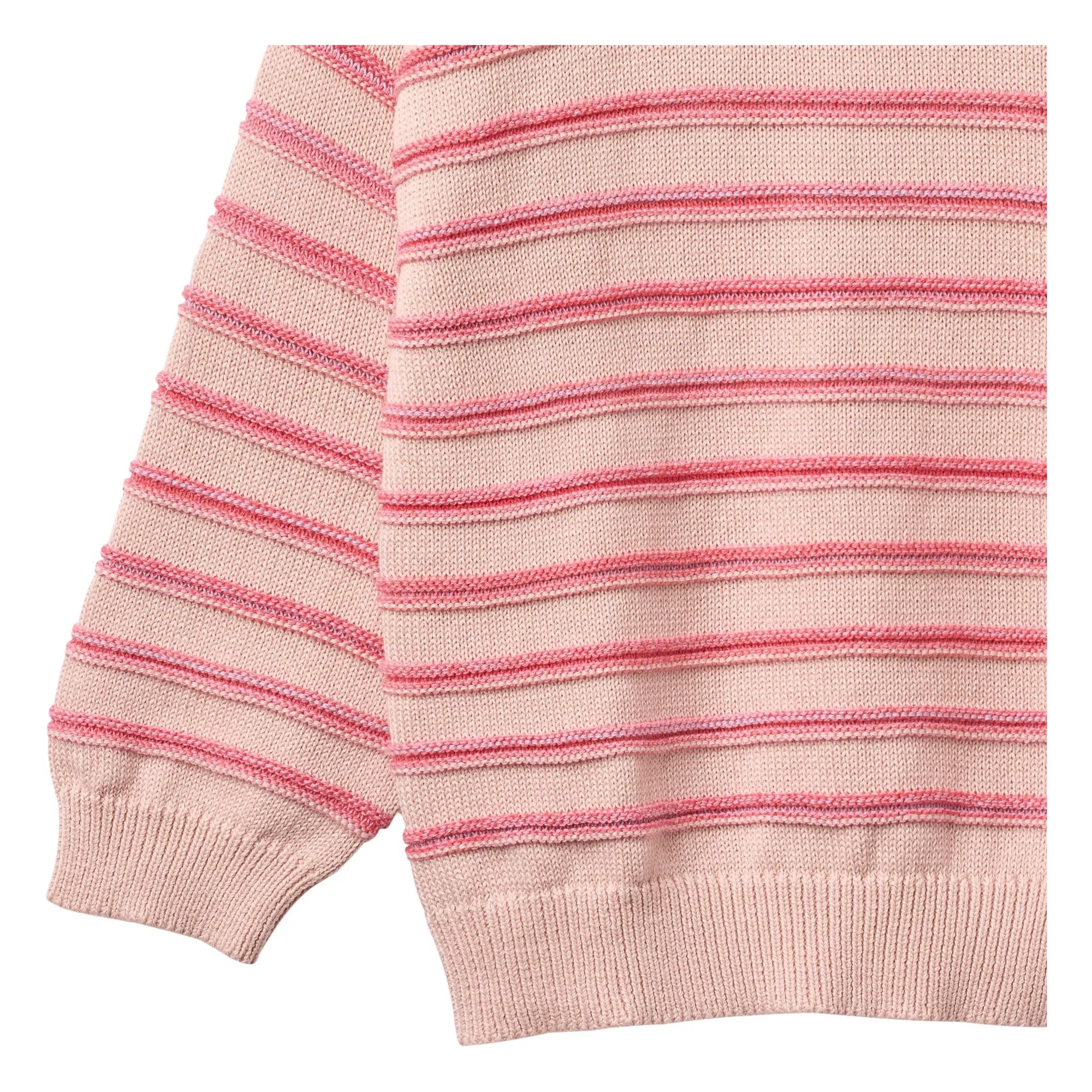 Pull Jacquard Harlow Rayé Coton Bio | Rose pâle- Image produit n°1