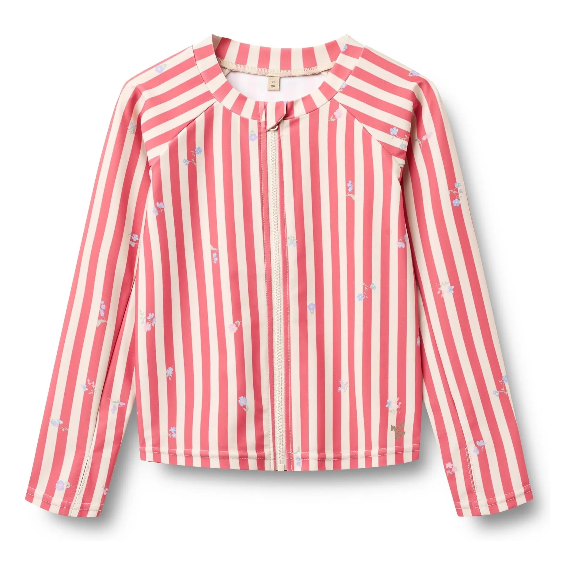T-shirt de Bain Anti-UV Ada Rayé Fibres Recyclées | Rouge- Image produit n°0