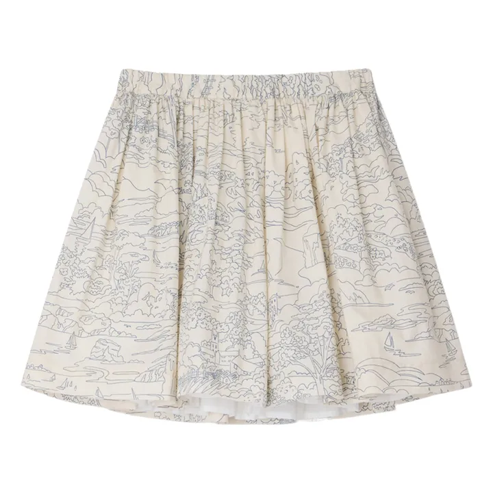 Jupe Suzon Paysage Coton Bio | Ecru- Image produit n°0