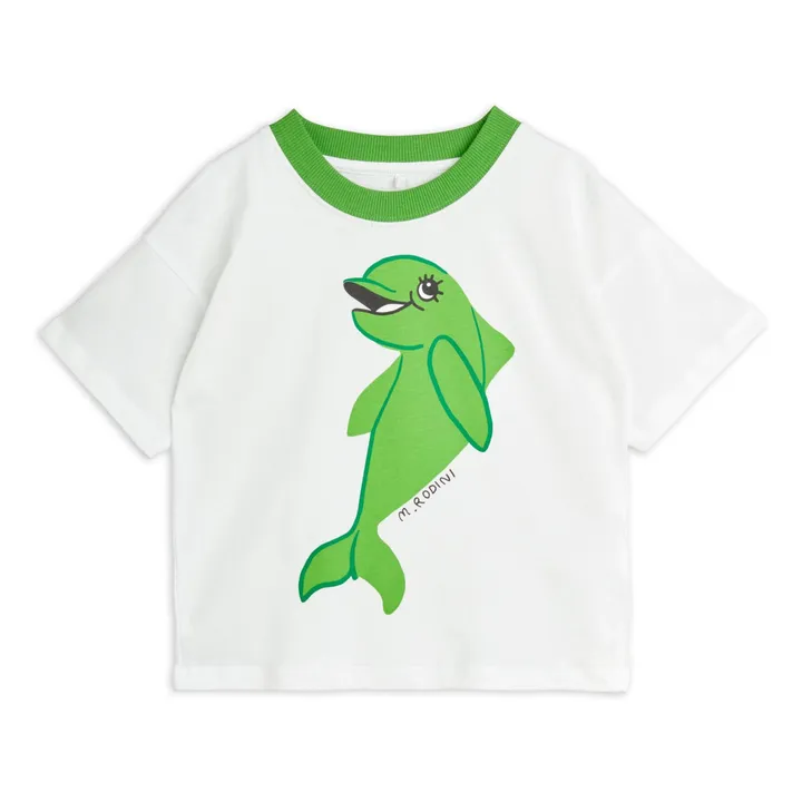 T-Shirt Dauphin Coton Bio | Blanc- Image produit n°0