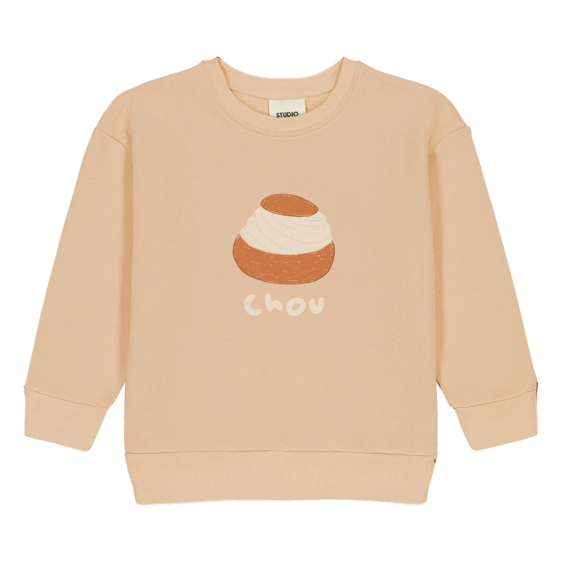 Sweat Bart Chou Coton Bio | Beige- Image produit n°0