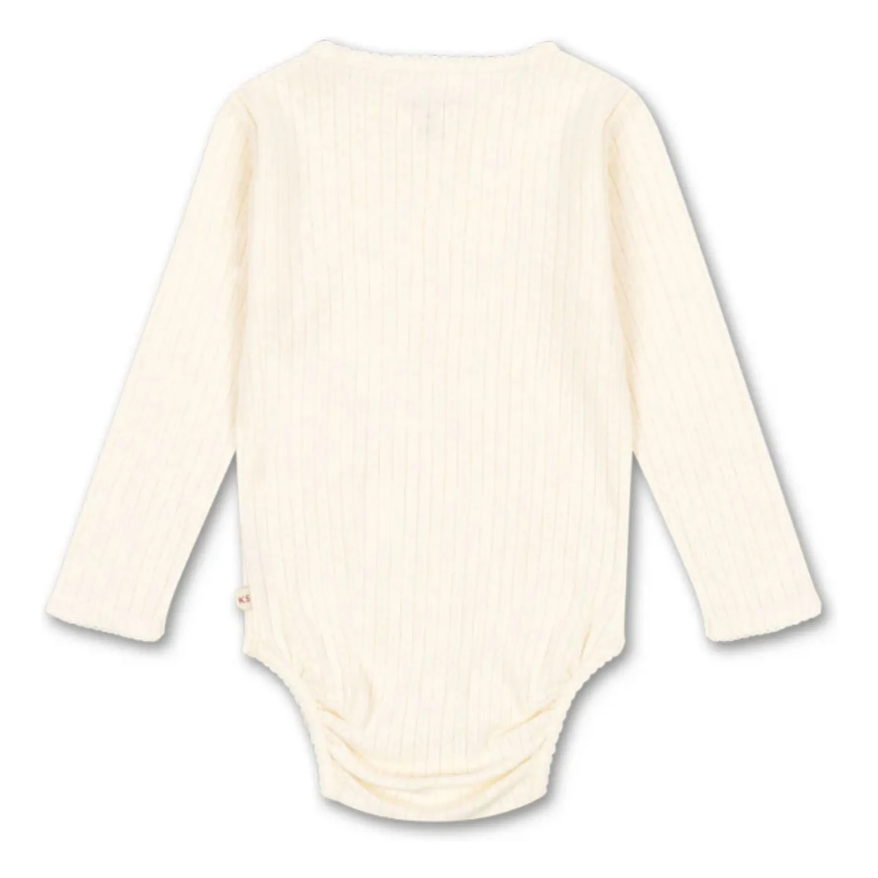 Body Côtelé Minnie Coton Bio | Ecru- Image produit n°1