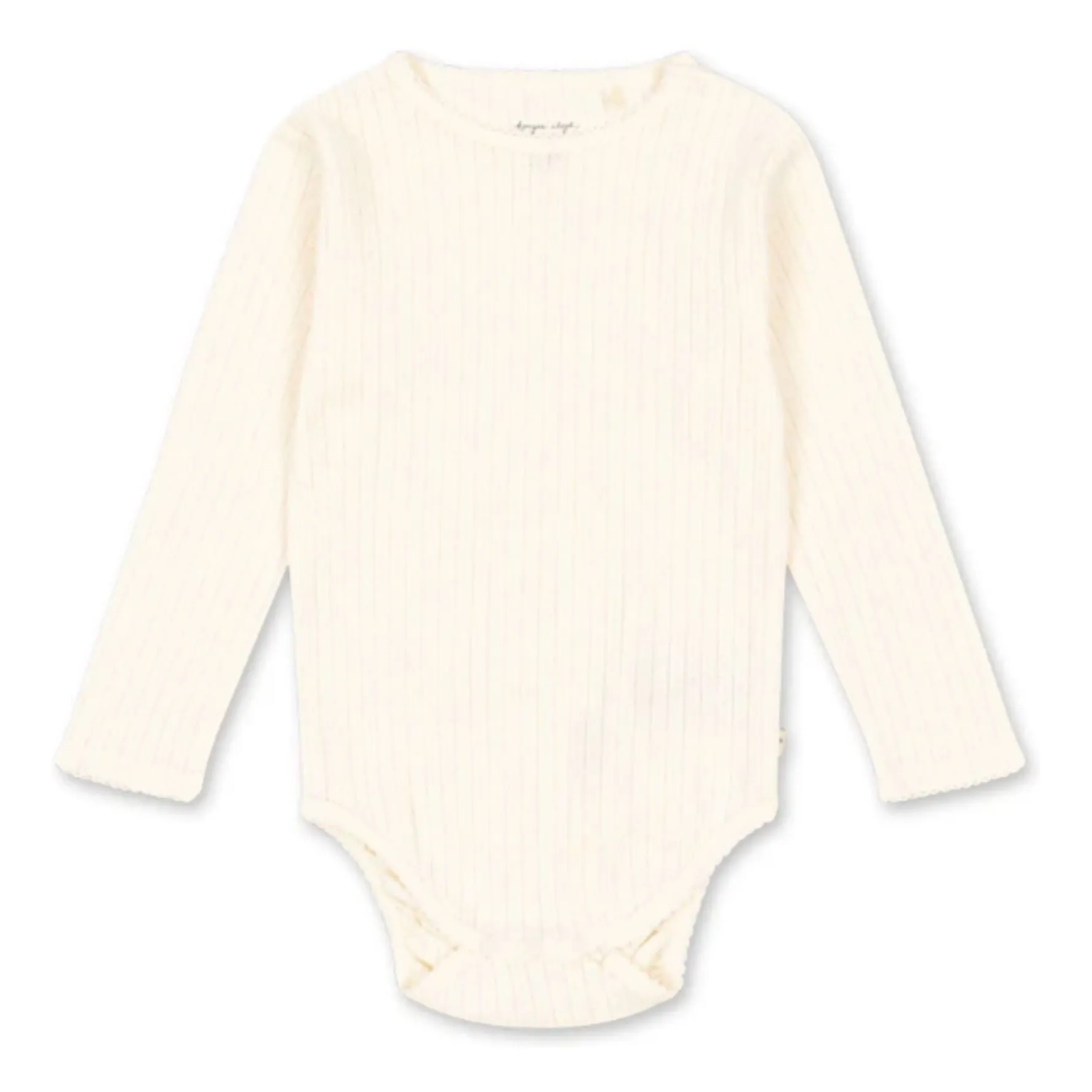 Body Côtelé Minnie Coton Bio | Ecru- Image produit n°0