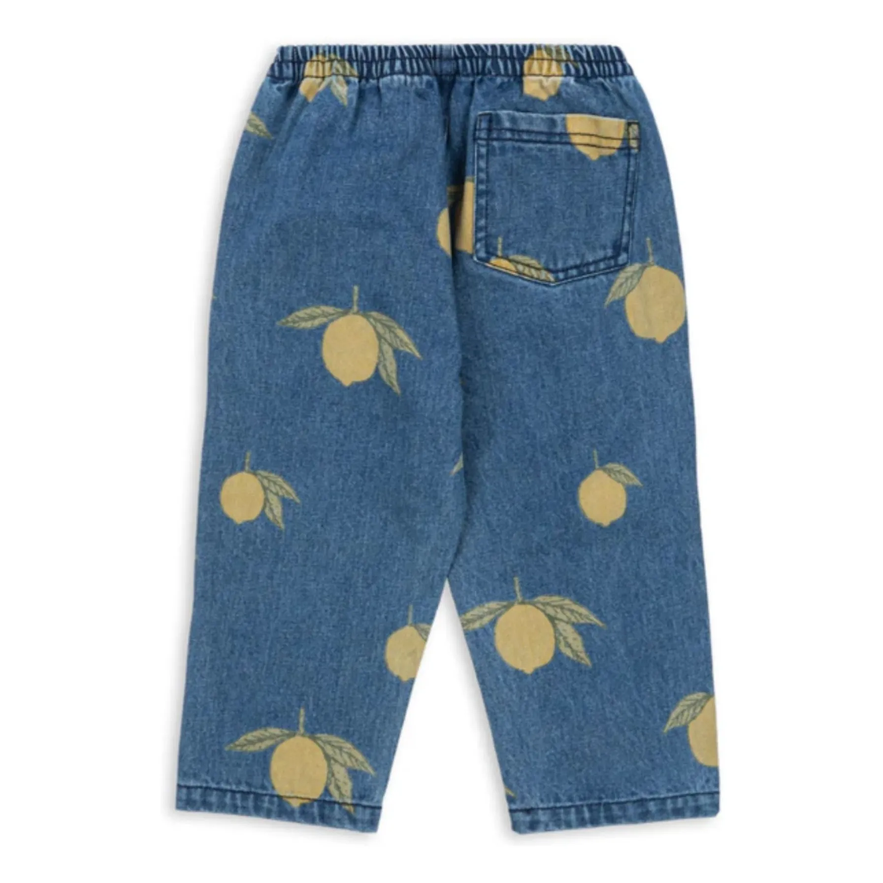 Jean Magot Citrons Coton Bio | Bleu- Image produit n°3