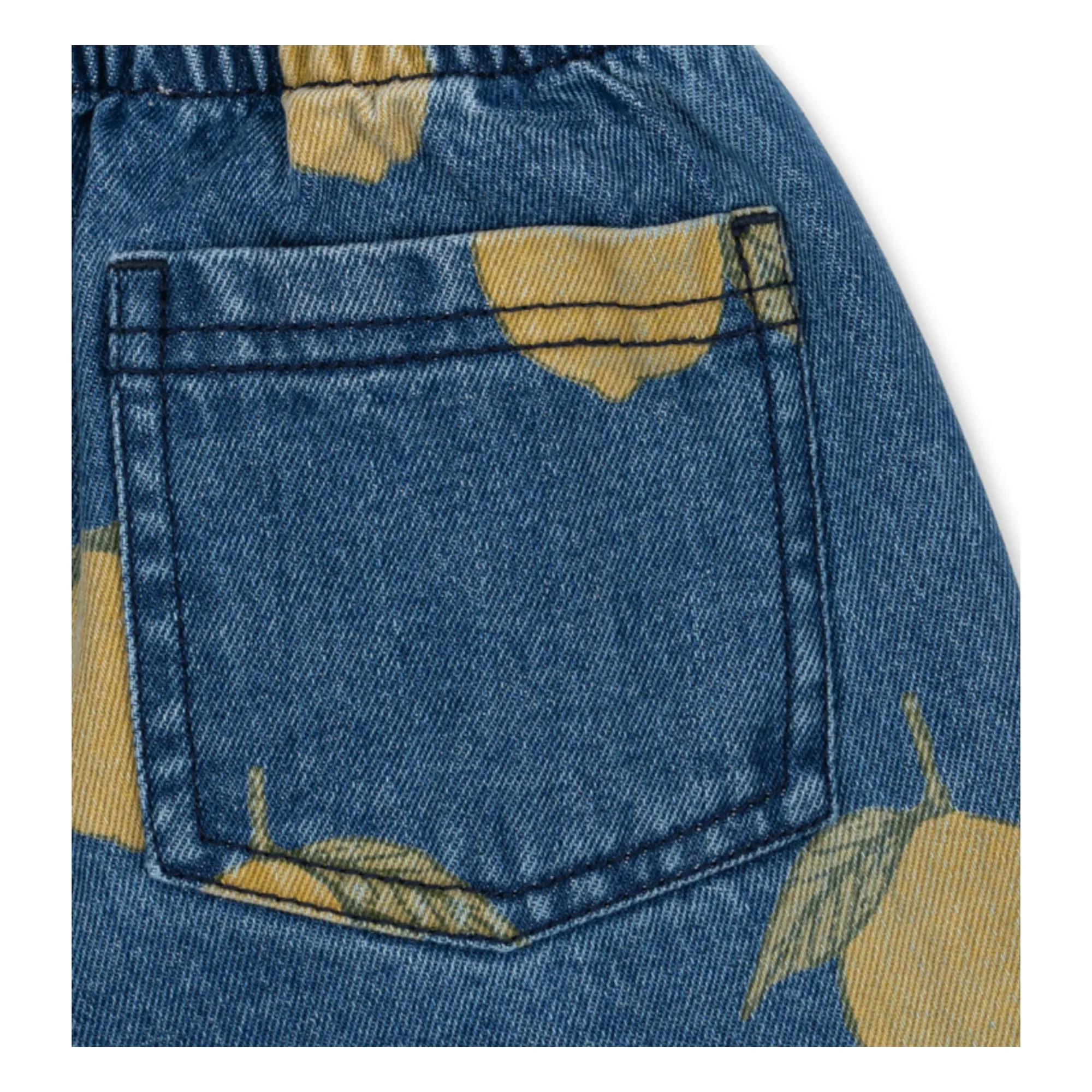 Jean Magot Citrons Coton Bio | Bleu- Image produit n°4