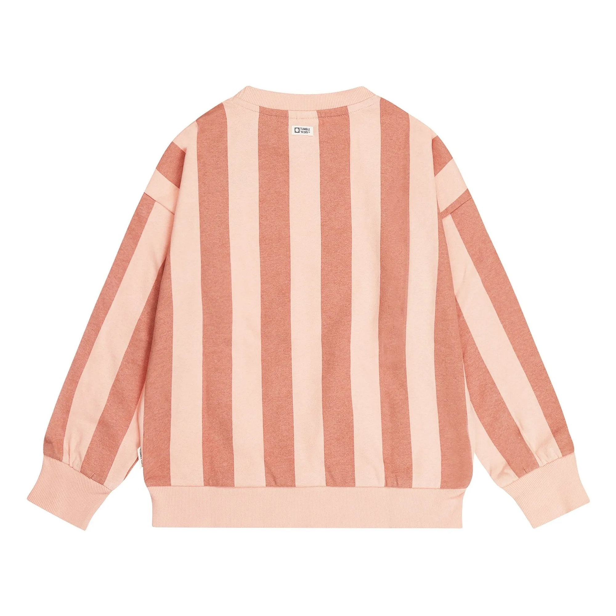 Sweat Oversize Coquina Rayé Coton Recyclé | Rose pêche- Image produit n°3