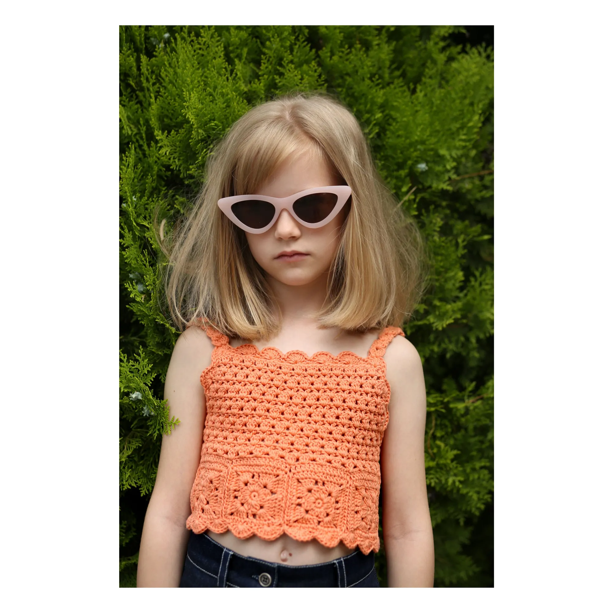 Top Elvira Crochet | Orange- Image produit n°3