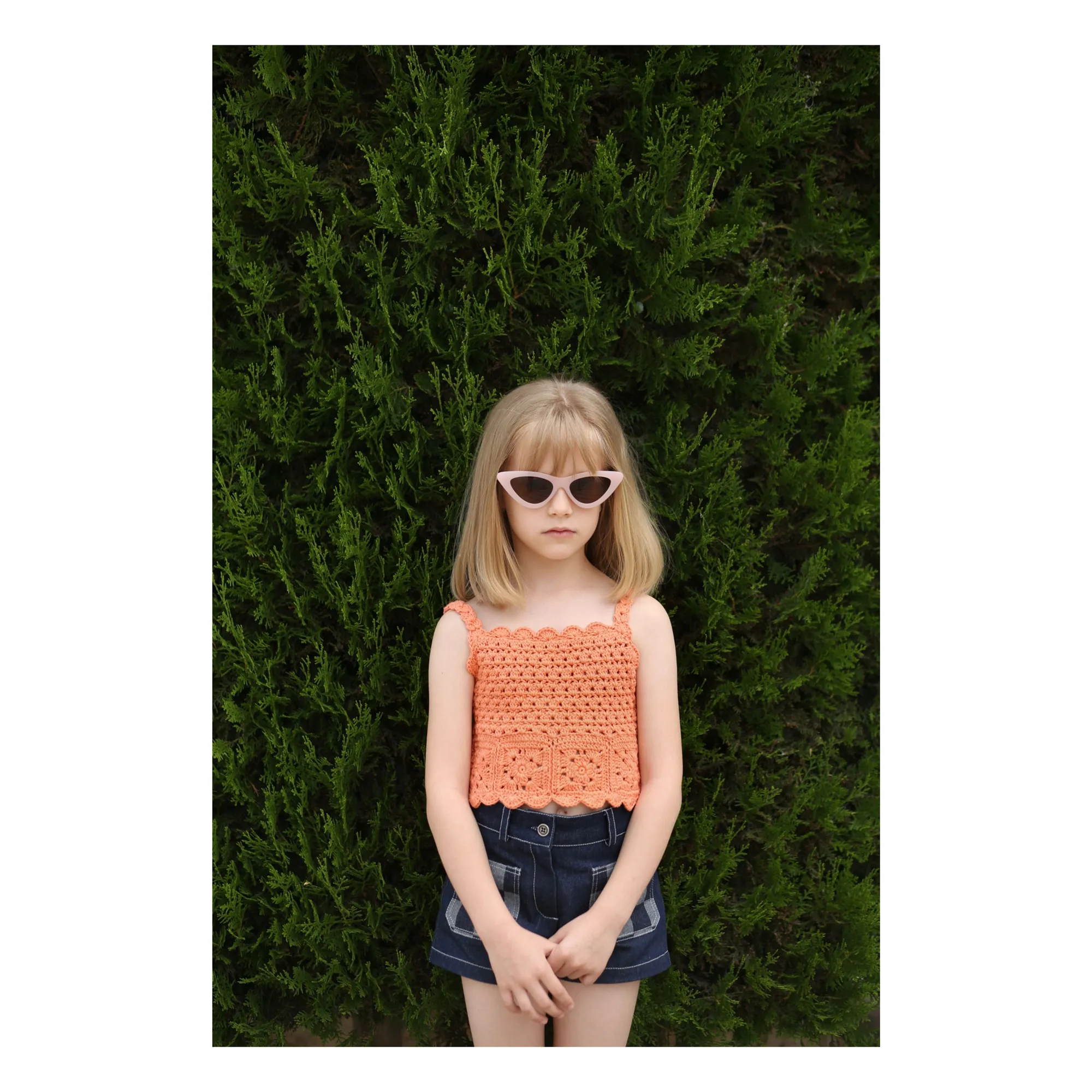 Top Elvira Crochet | Orange- Image produit n°2