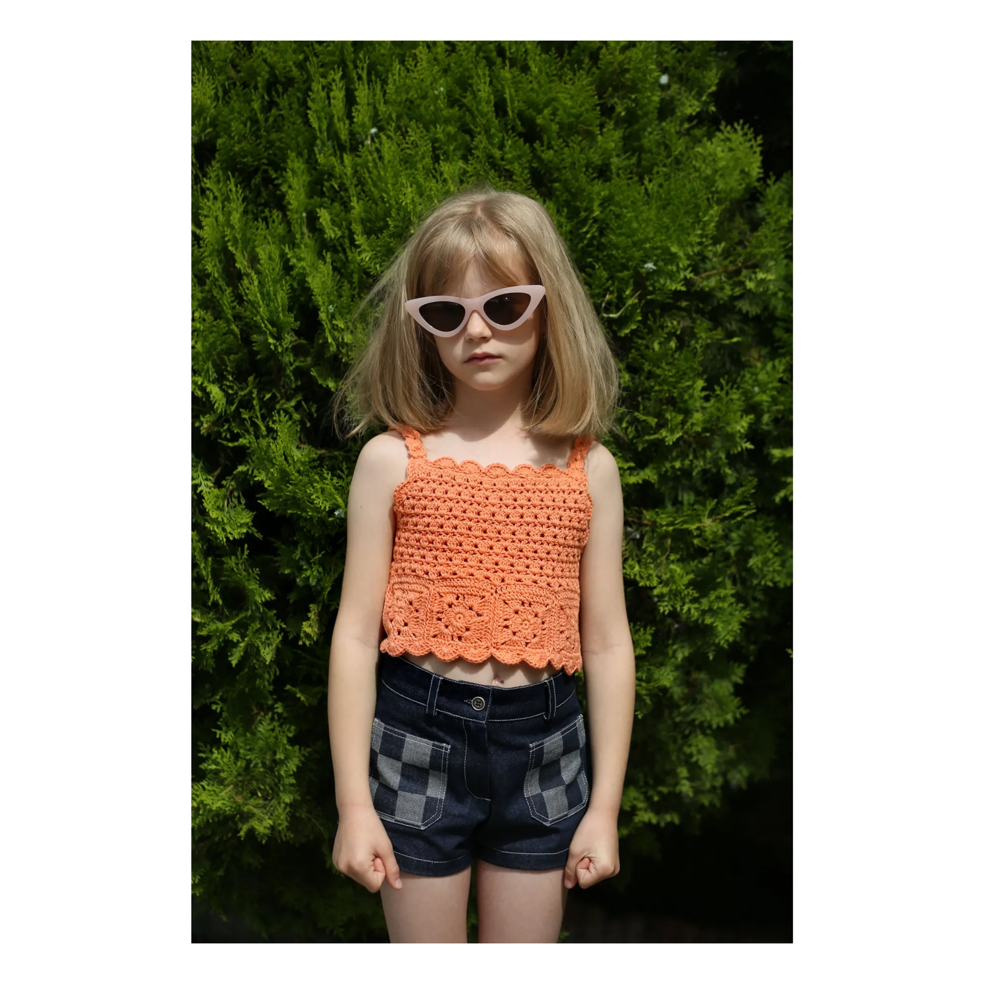 Top Elvira Crochet | Orange- Image produit n°1