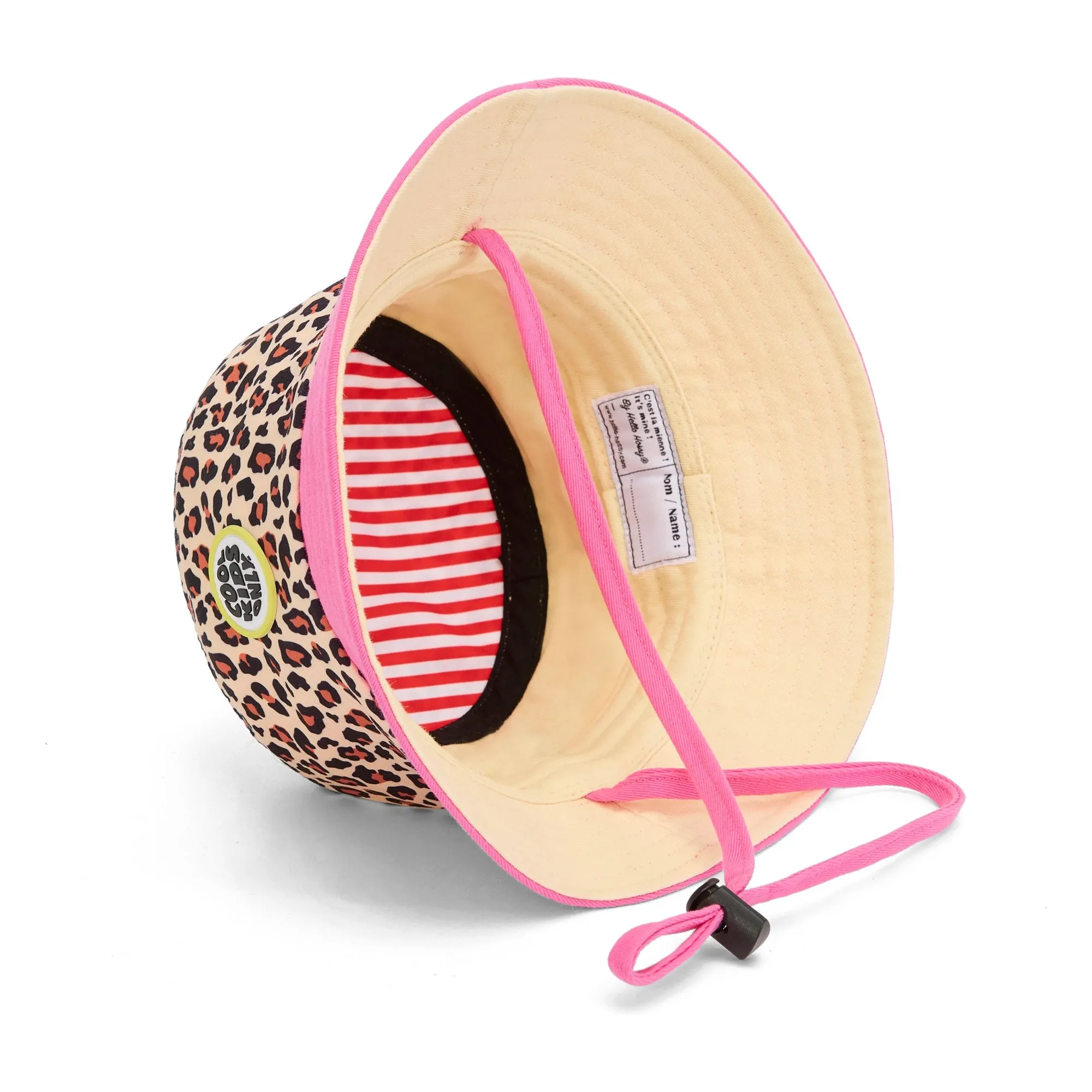 Bob Cordon Ajustable Léopard Fibres Recyclées | Rose fuschia- Image produit n°3