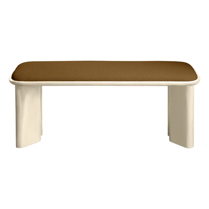 Banc Lazare en bois laqué | Crème- Image produit n°0