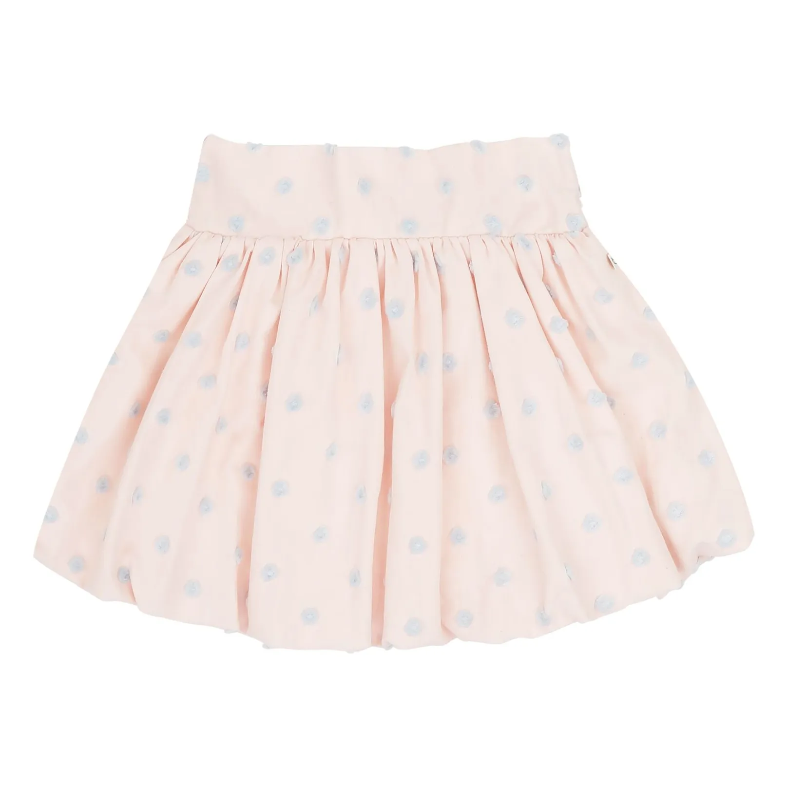 Jupe Ballon Betty Pois Coton Bio | Rose pâle- Image produit n°0