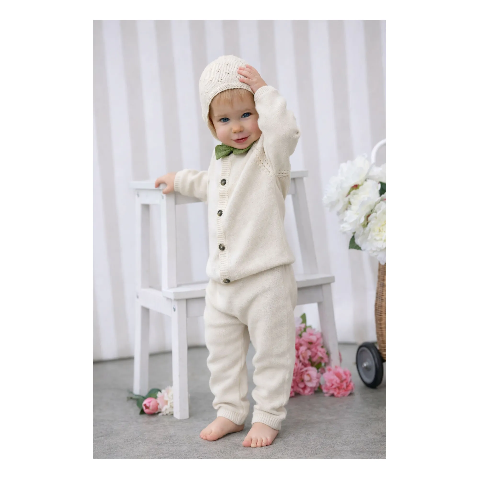 Béguin Pointelle Clovis Coton Bio | Ecru- Image produit n°1