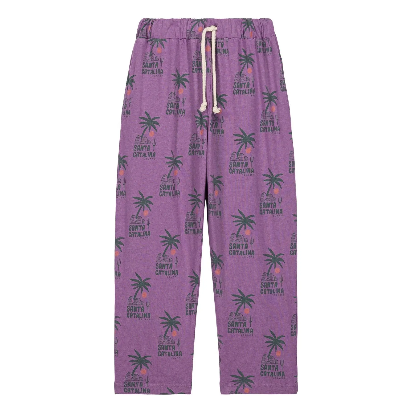 Pantalones de palma Pete de algodón orgánico | Violeta- Imagen del producto n°0