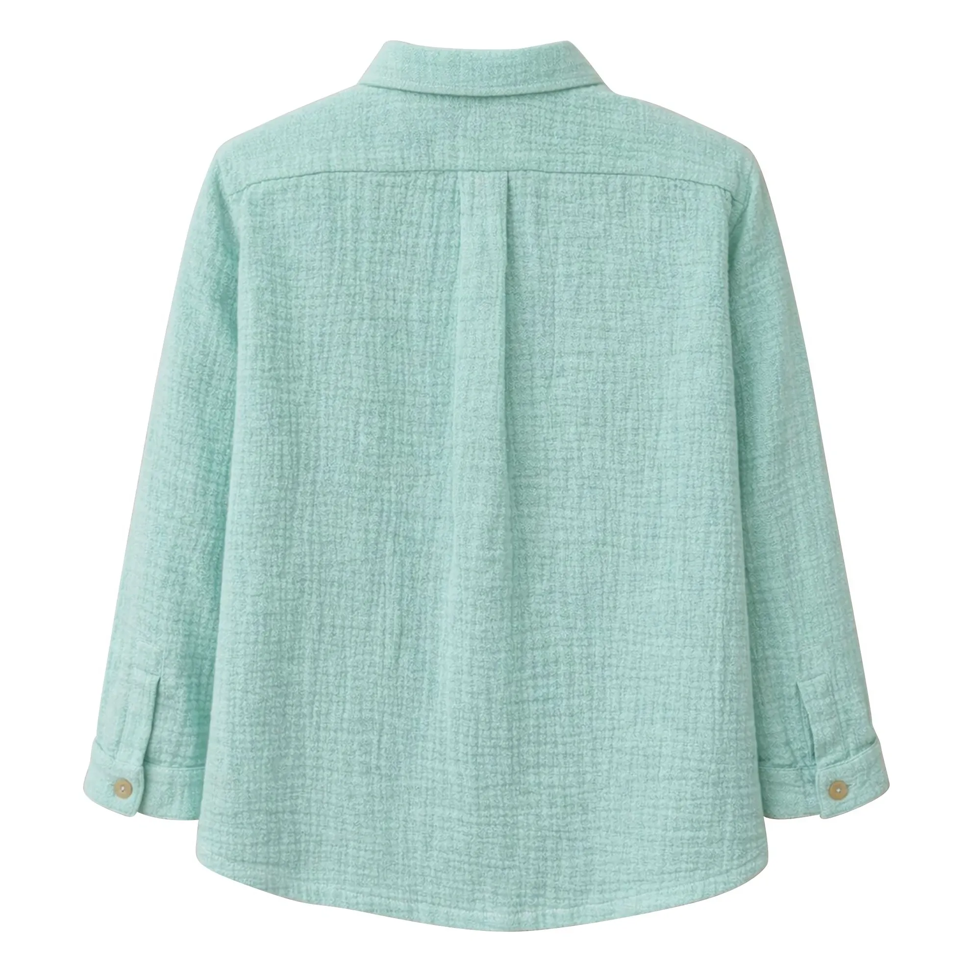 Camisa de gasa de algodón ecológico Constantin | Verde Menta- Imagen del producto n°2