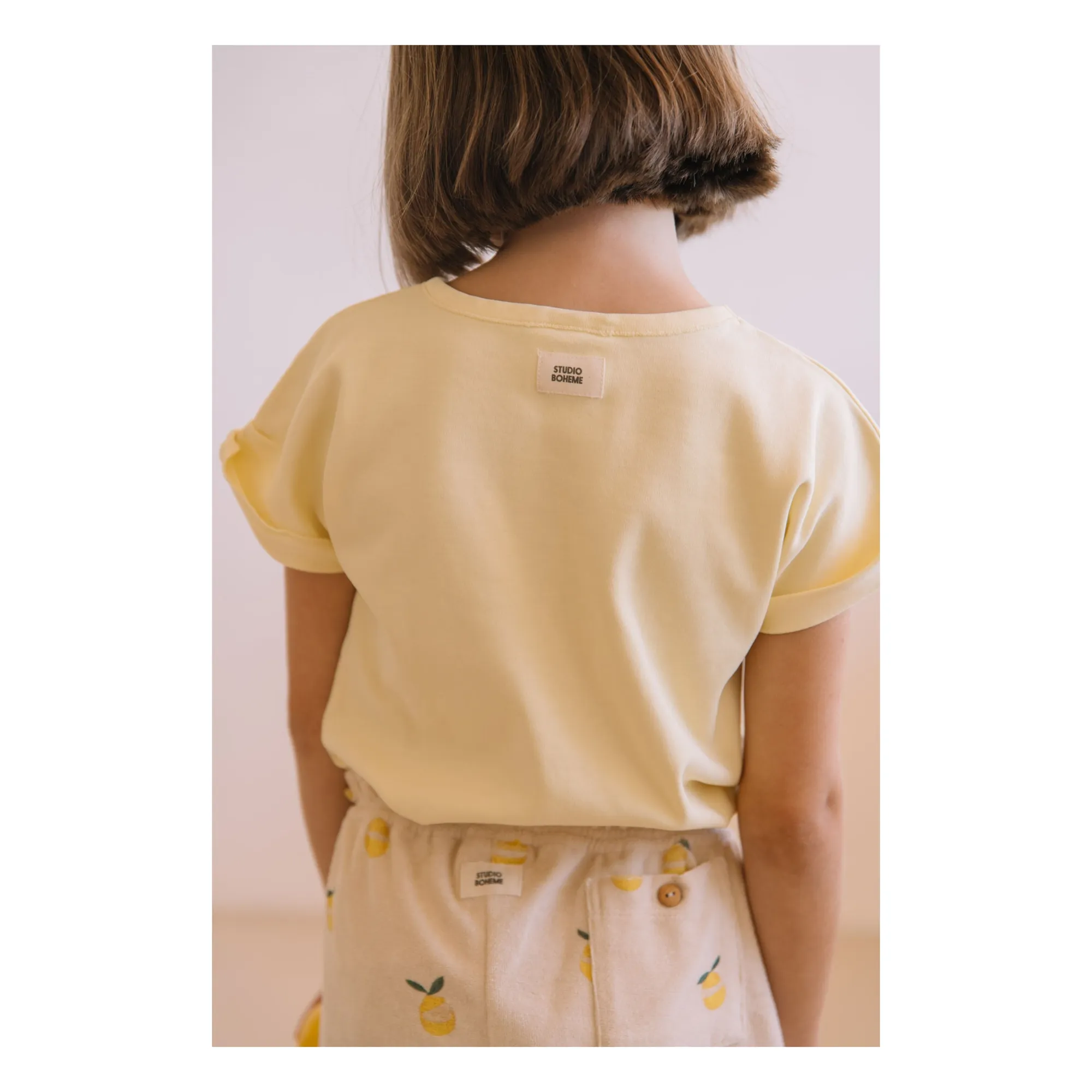 T-shirt Bama Coton Bio | Jaune pâle- Image produit n°3