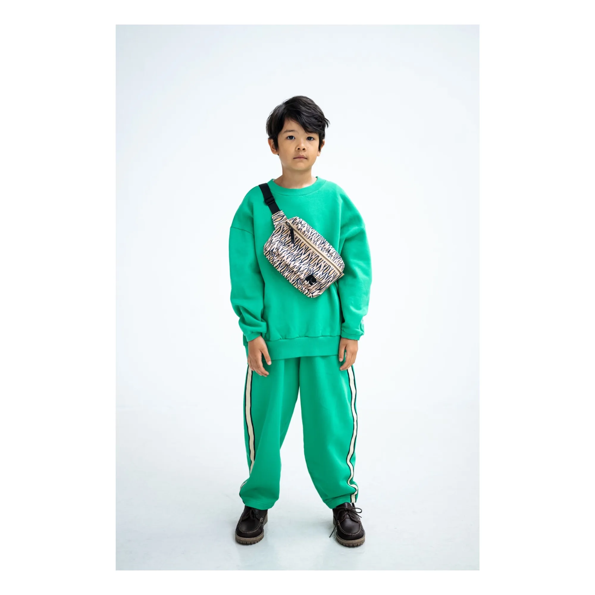 Sweat Oversized Cozydrop Coton Bio | Vert- Image produit n°1