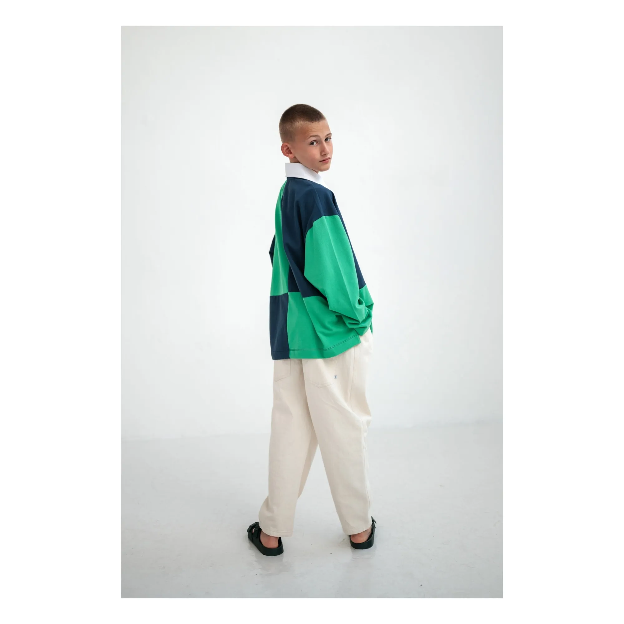 Jean Barrrel Coton Bio | Ecru- Image produit n°9