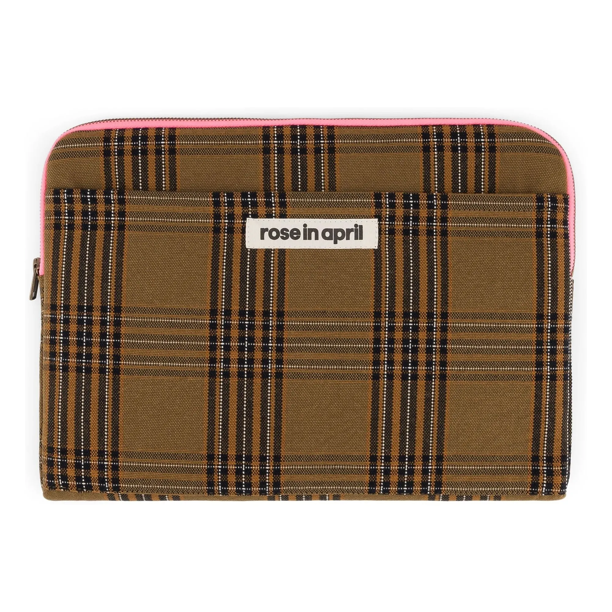 Housse d'ordinateur Octave Tartan | Marron- Image produit n°0