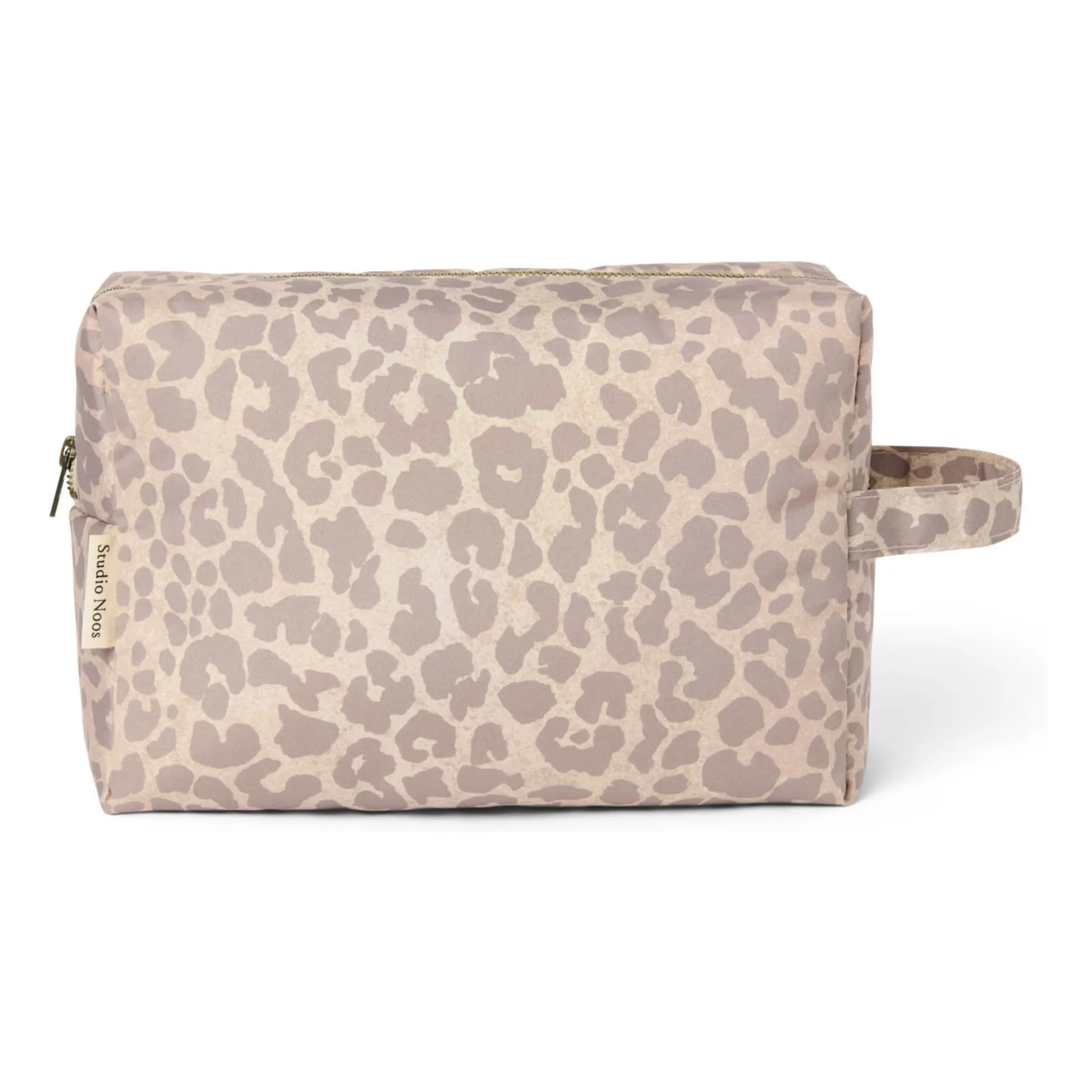 Grande trousse de toilette Puffy Léopard | Beige- Image produit n°0