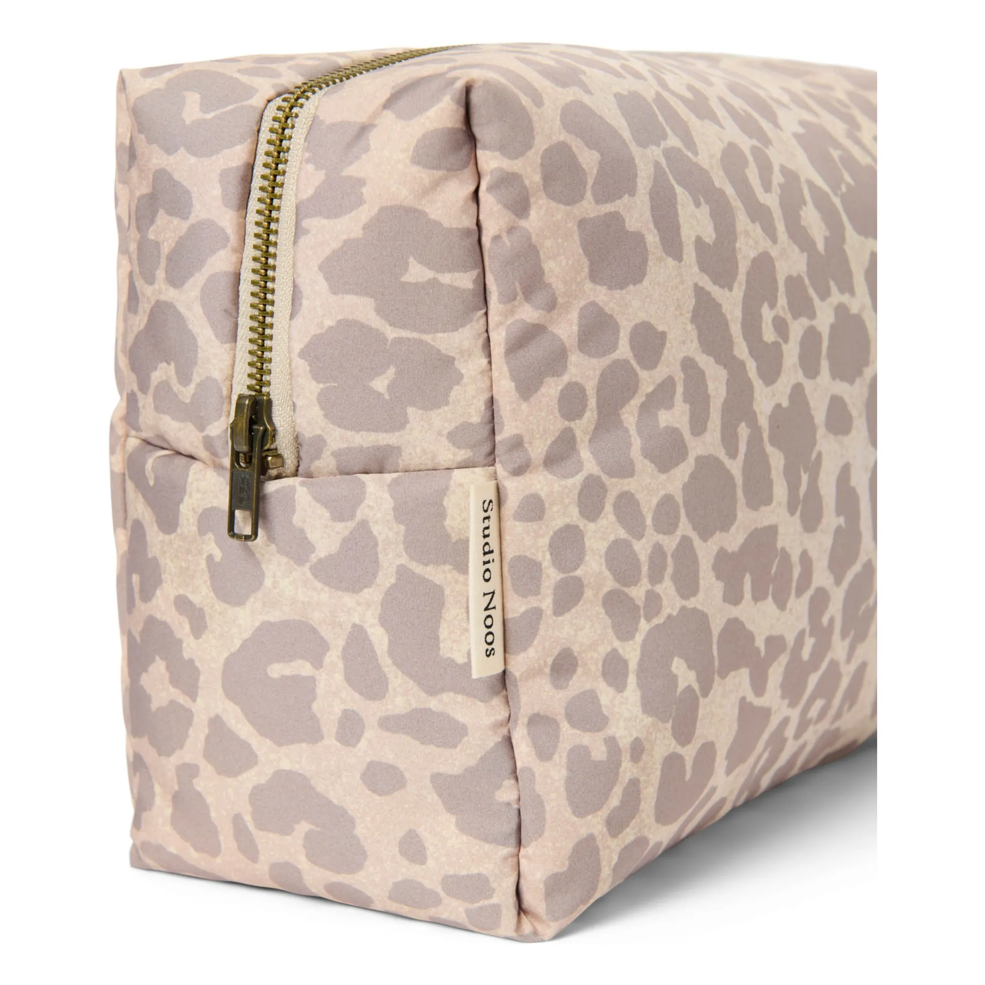 Grande trousse de toilette Puffy Léopard | Beige- Image produit n°6