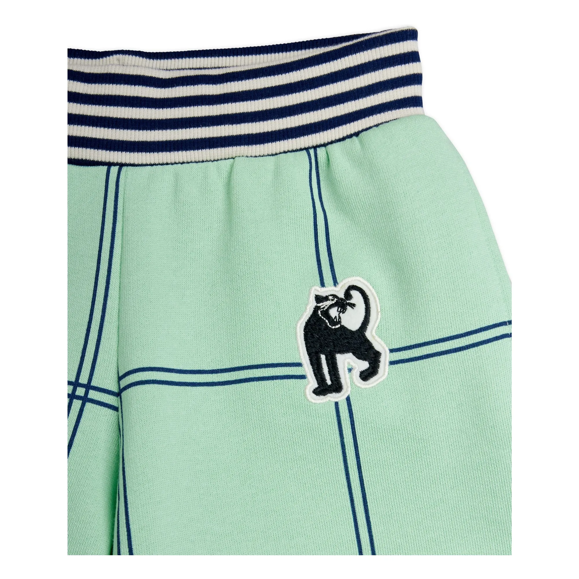 Short Carreaux Coton Bio | Vert- Image produit n°3