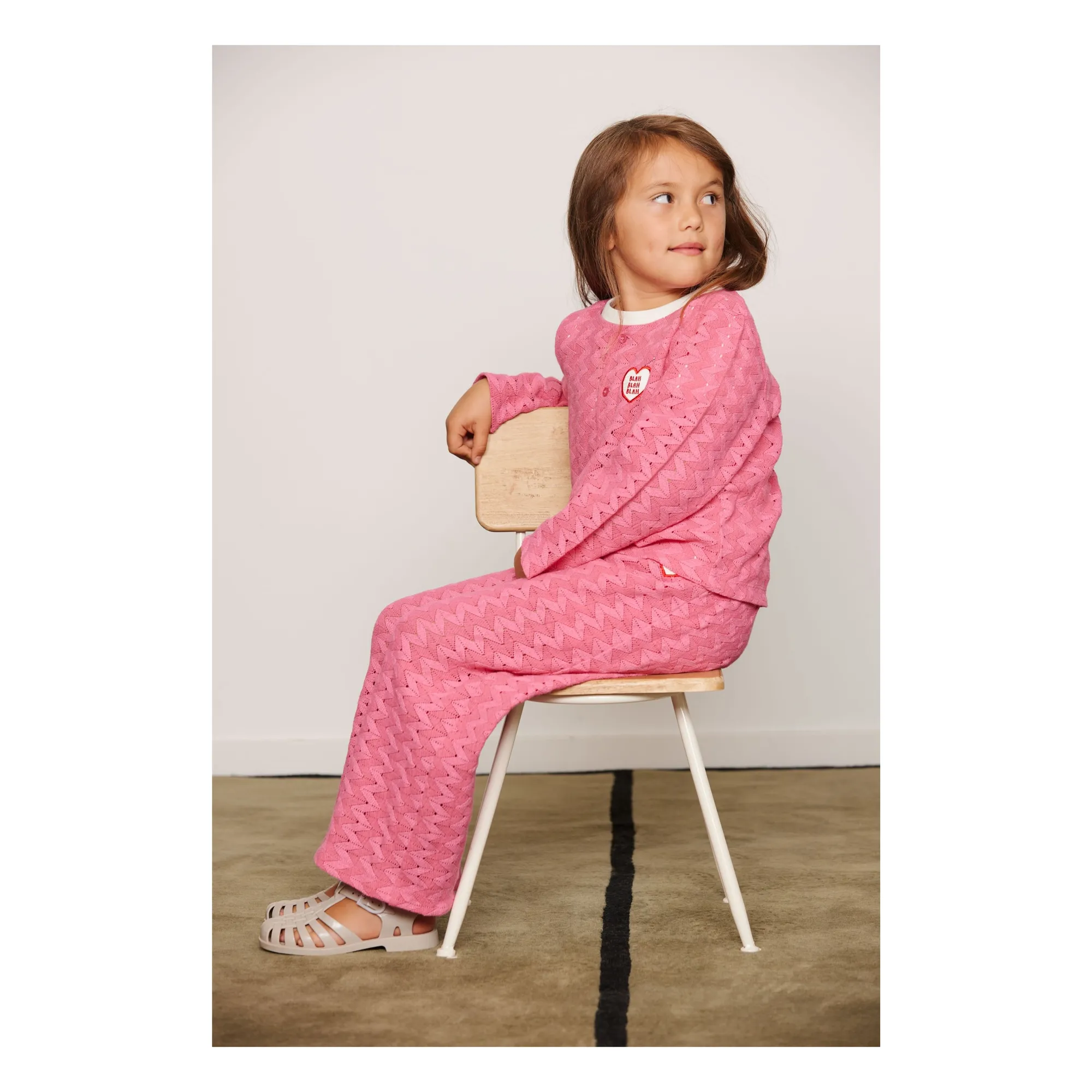 Gilet Dentelle Coton Bio | Rose- Image produit n°5