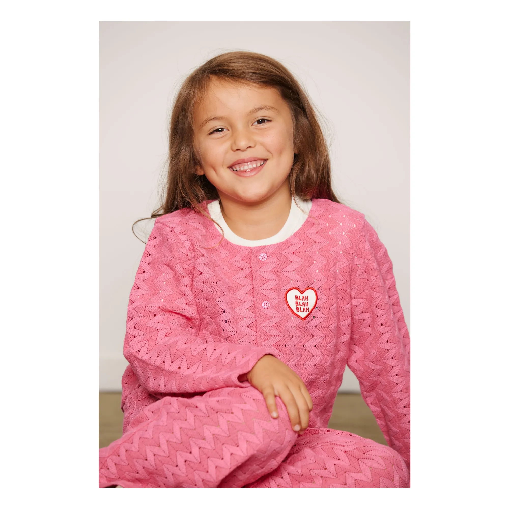 Gilet Dentelle Coton Bio | Rose- Image produit n°2