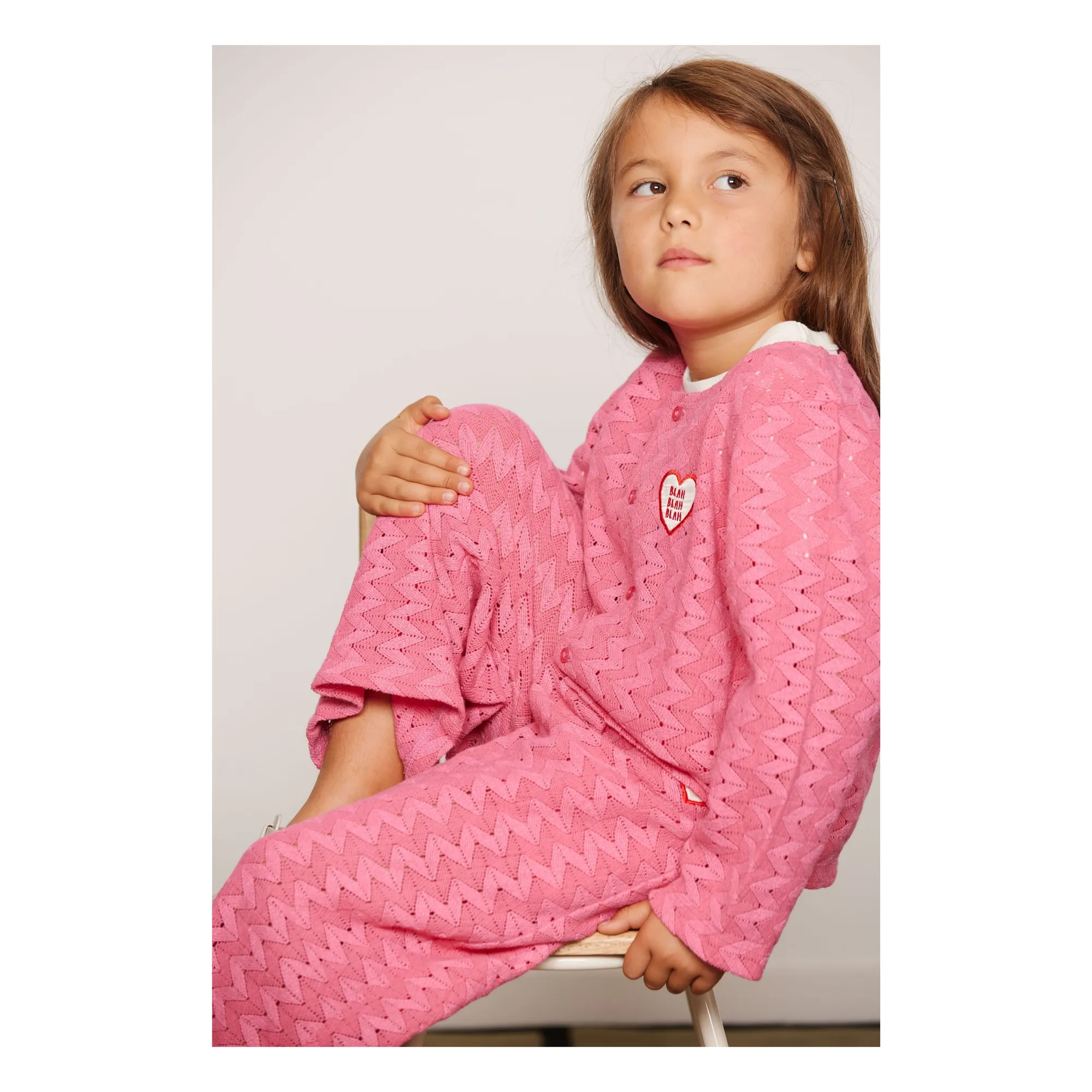 Gilet Dentelle Coton Bio | Rose- Image produit n°4