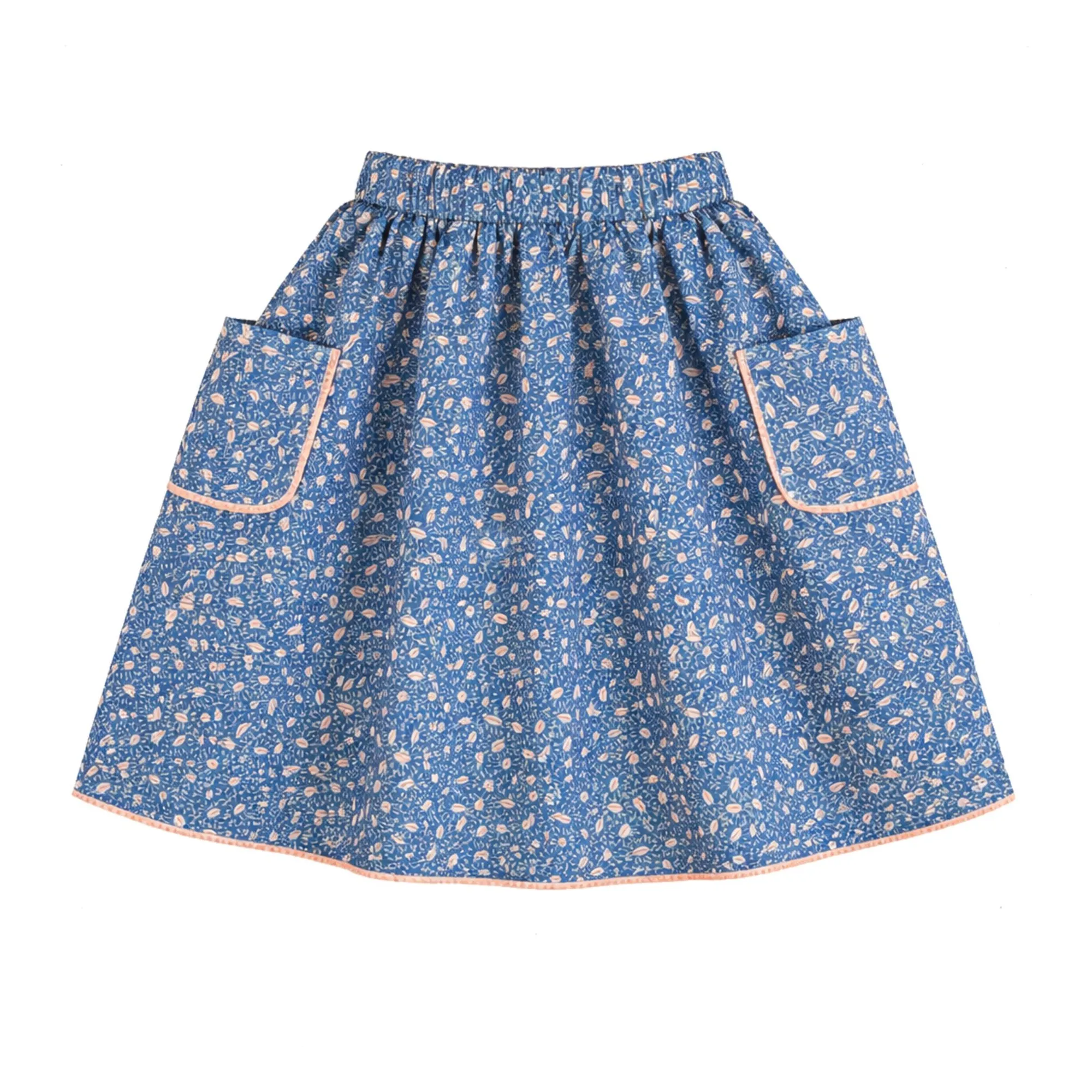 Amália Nature embroidered skirt | Royal blue- Product image n°0