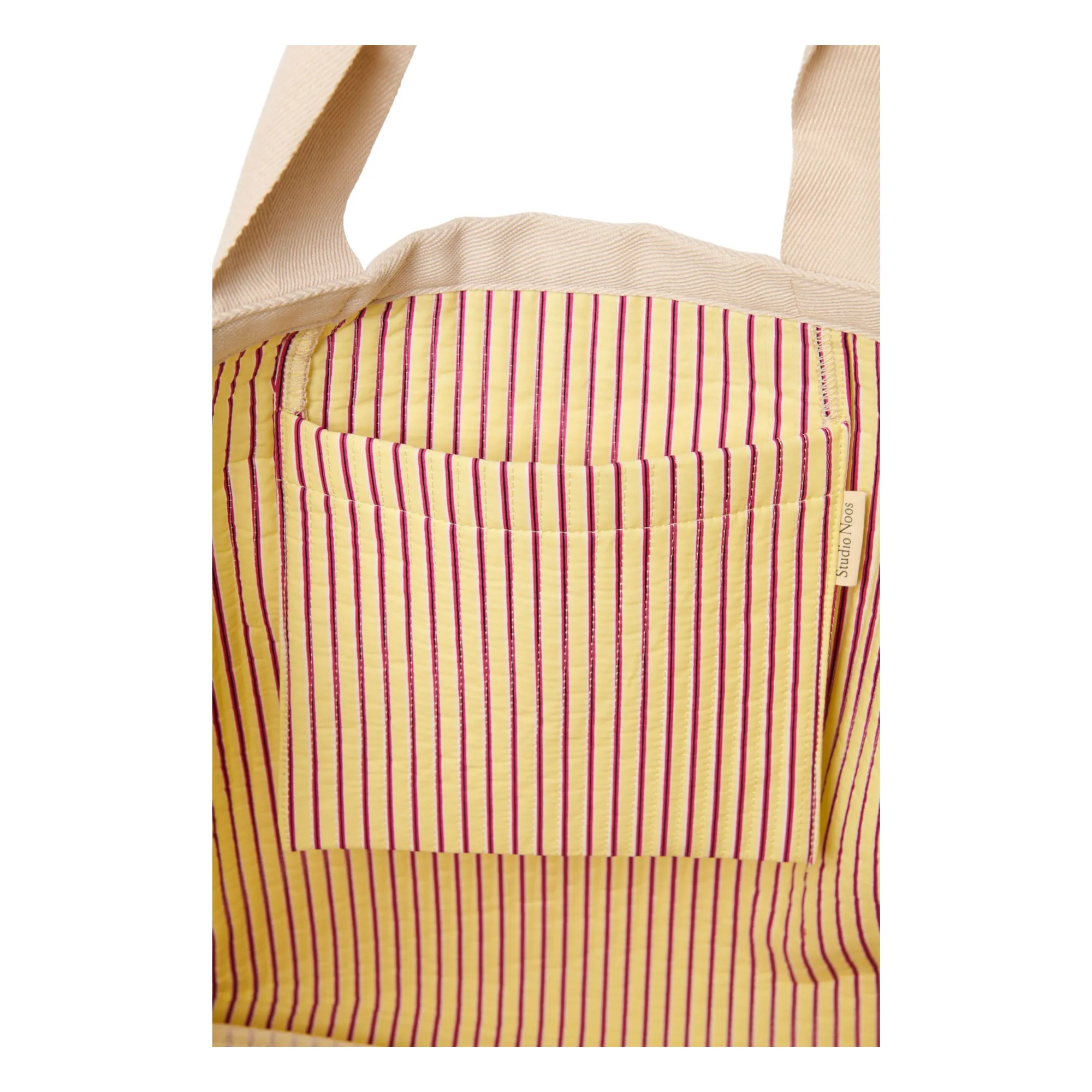 Sac de plage rayé | Jaune pâle- Image produit n°6