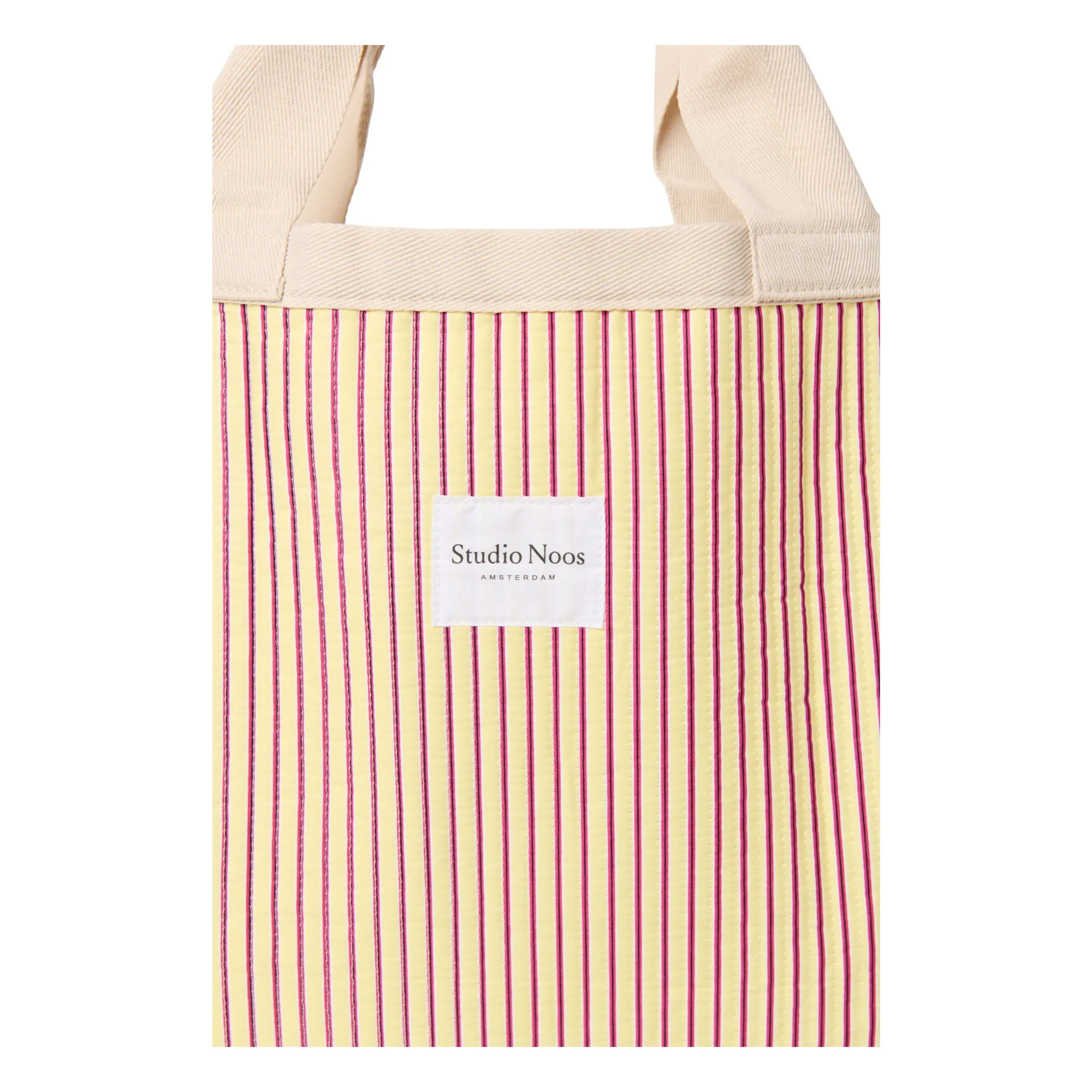 Sac de plage rayé | Jaune pâle- Image produit n°5